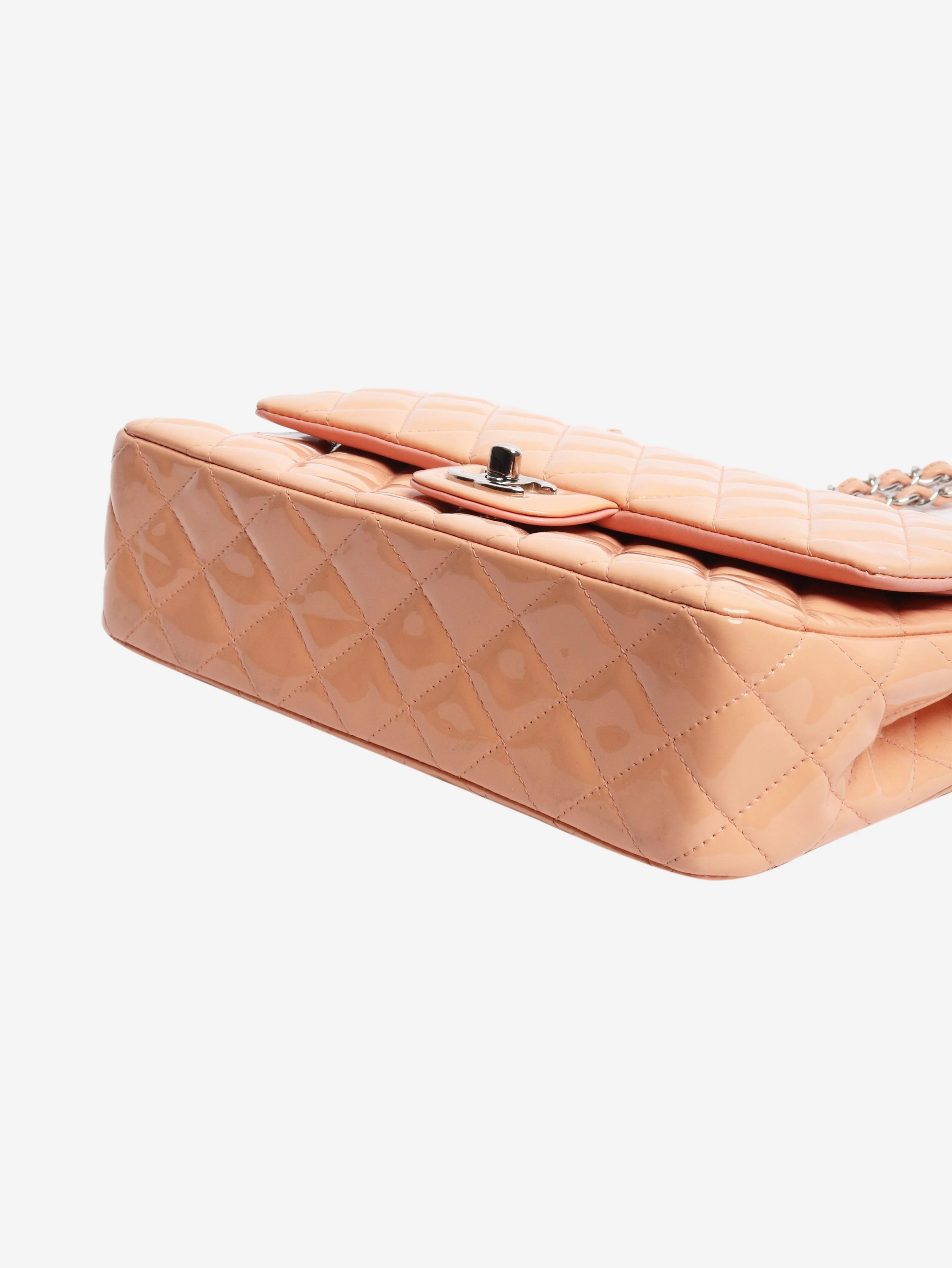 Pink 2012 patent leather double flap bag - Image 4