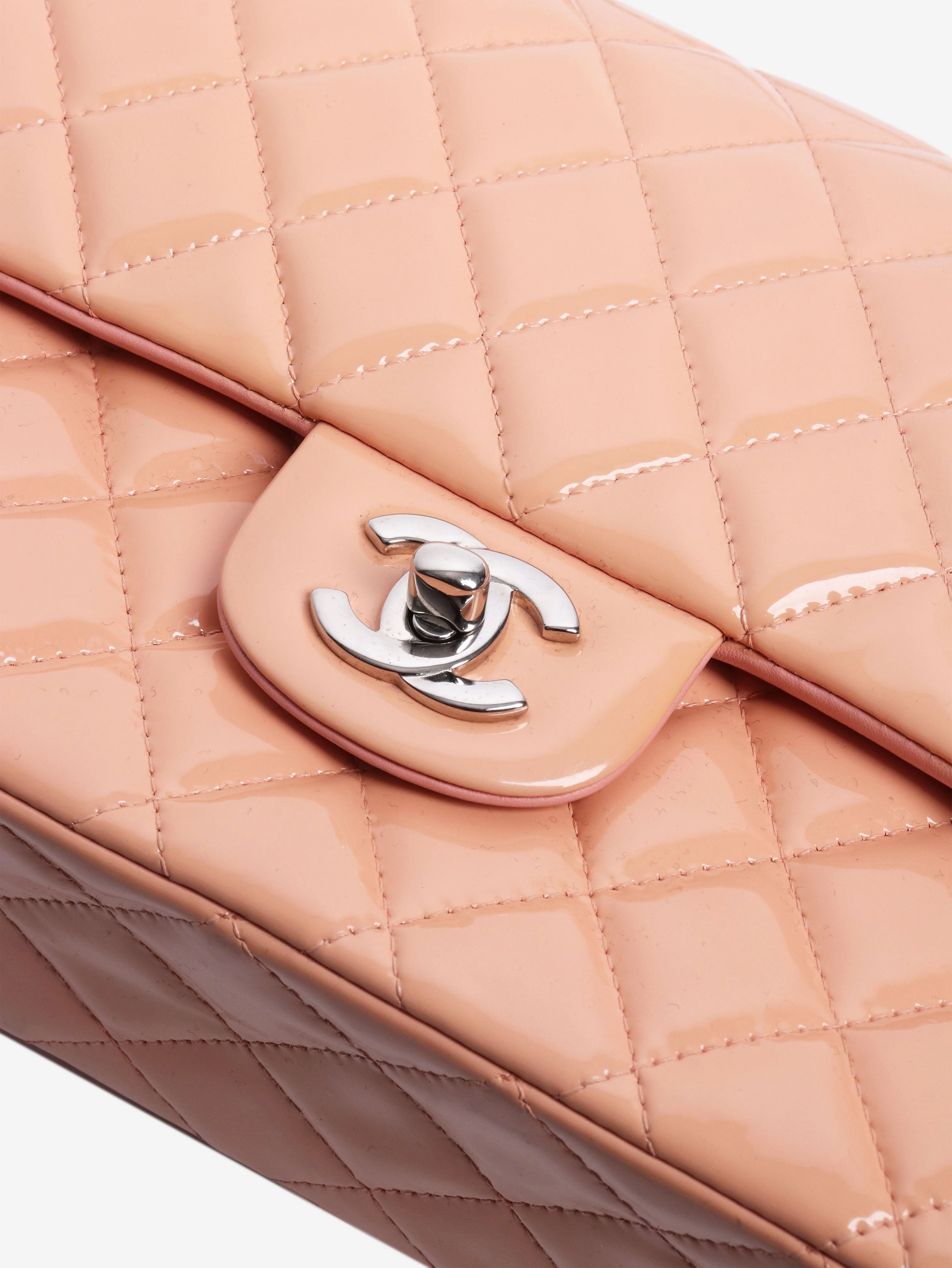 Pink 2012 patent leather double flap bag - Image 5