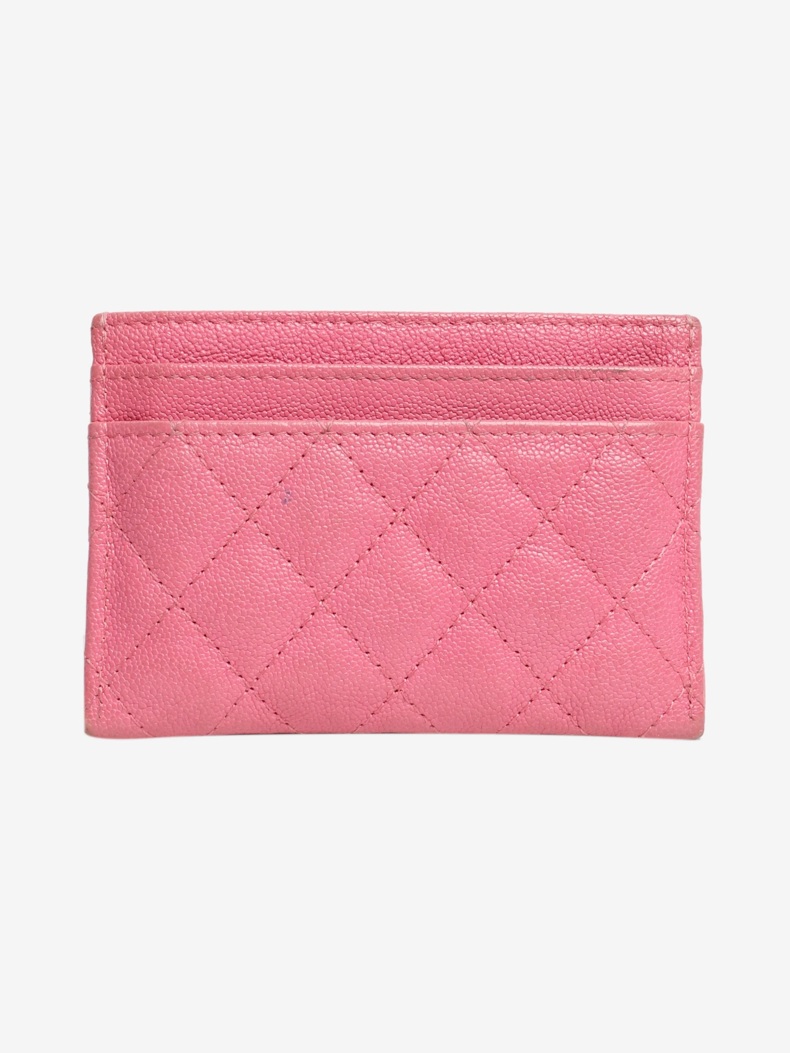 Pink 2018 Boy caviar quilted cardholder - Image 2