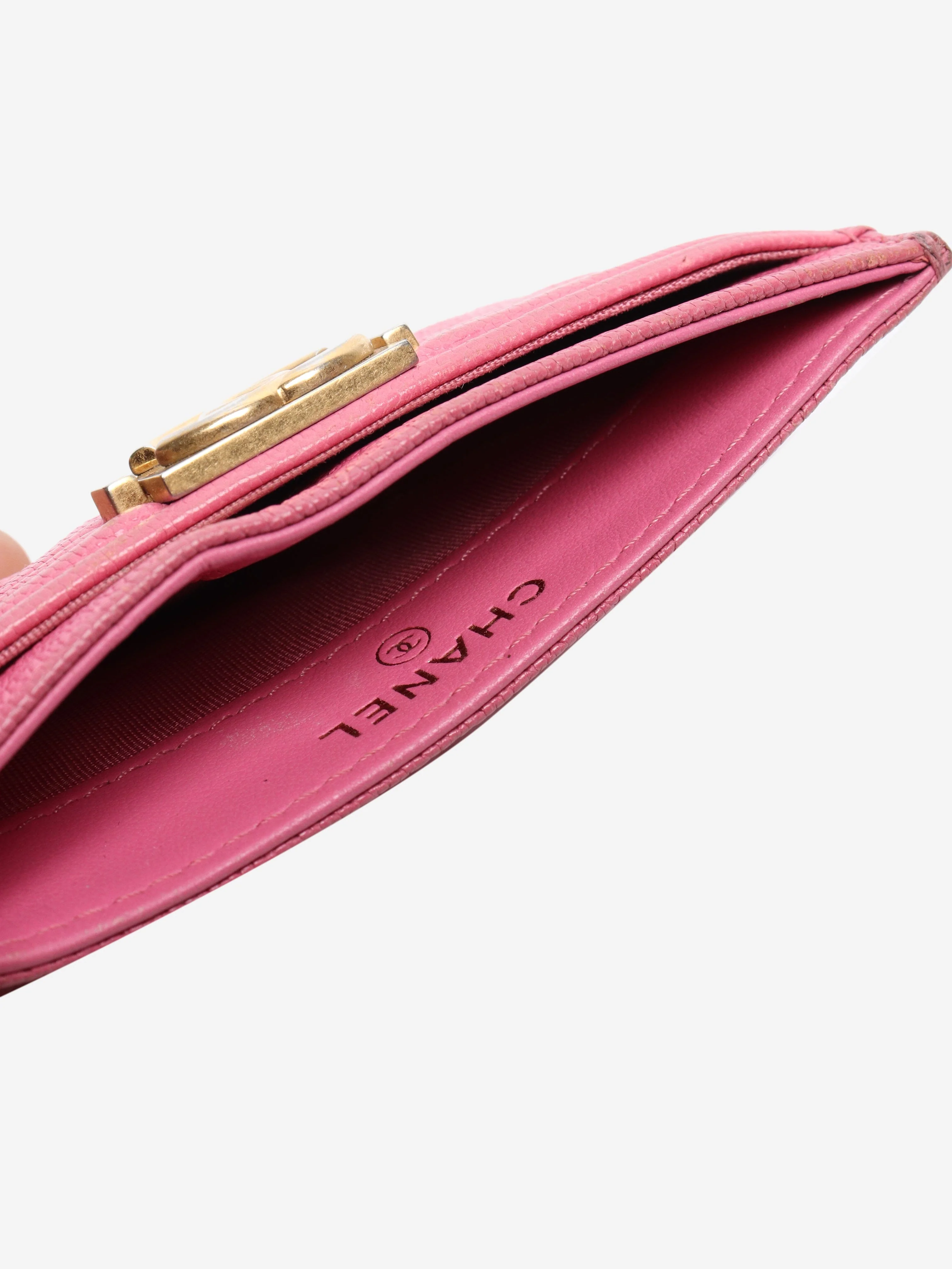 Pink 2018 Boy caviar quilted cardholder - Image 4