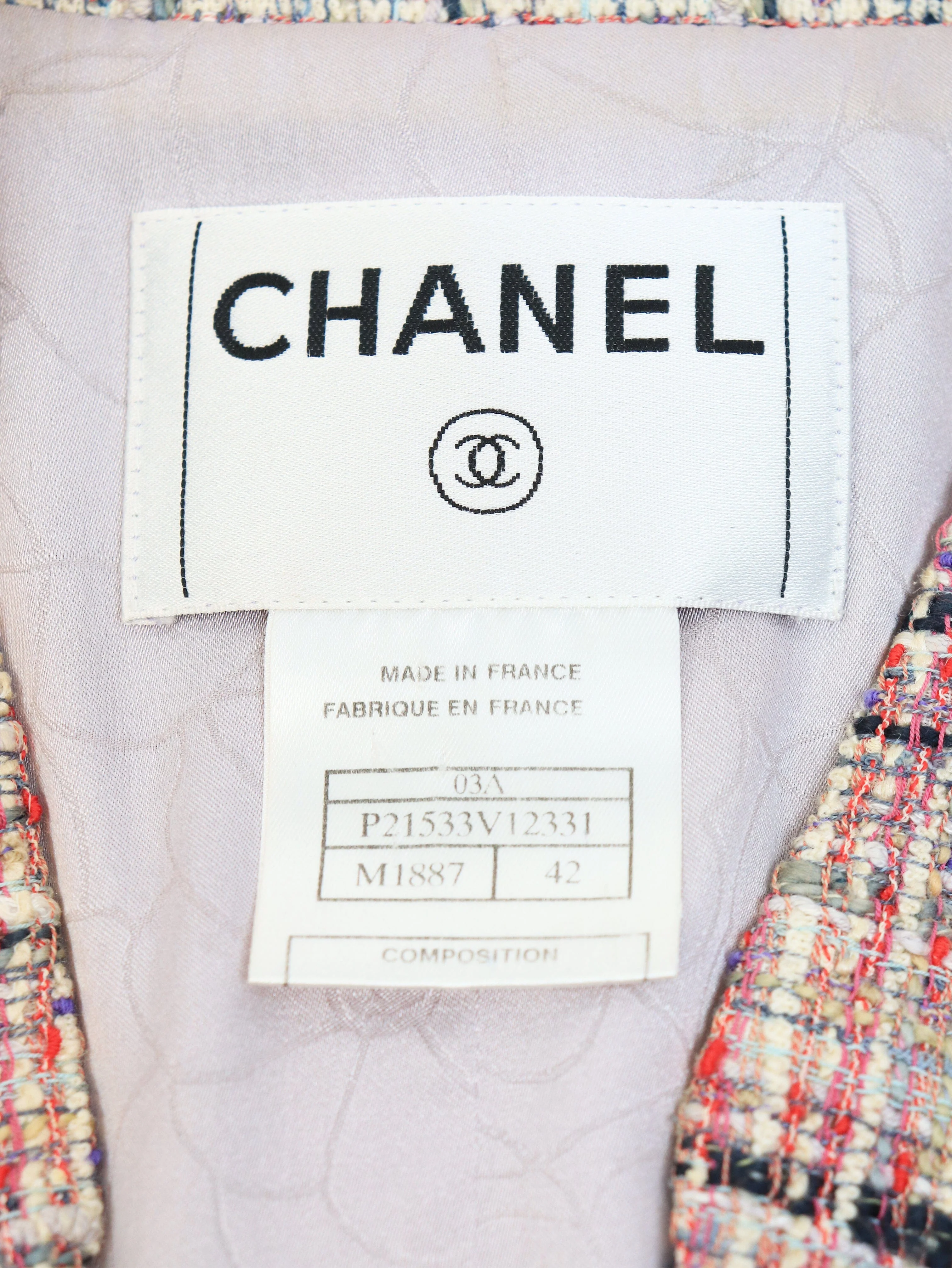 Pink vintage tweed boucle jacket and skirt set - size UK 8 - Image 6