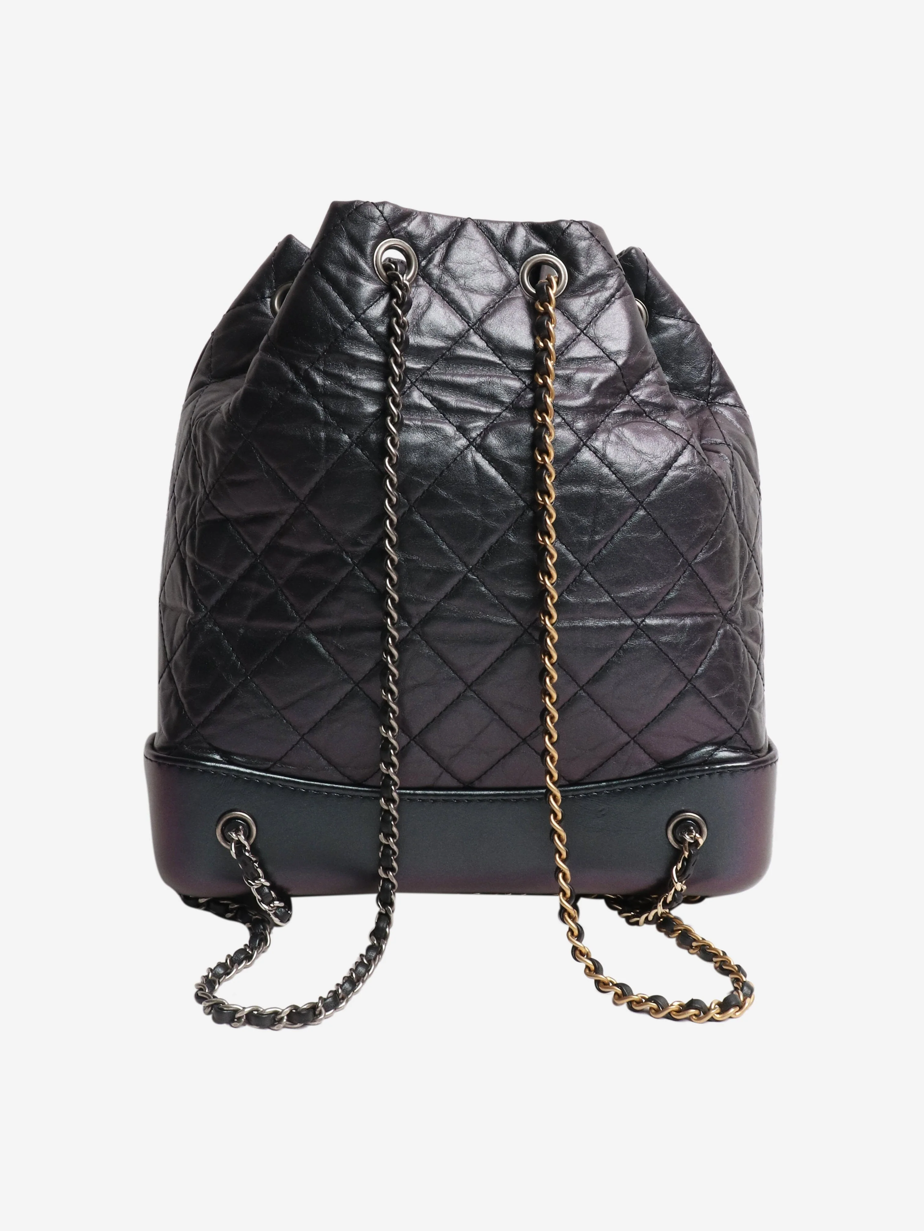 Purple 2019 Gabrielle lambskin quilted backpack - Image 3