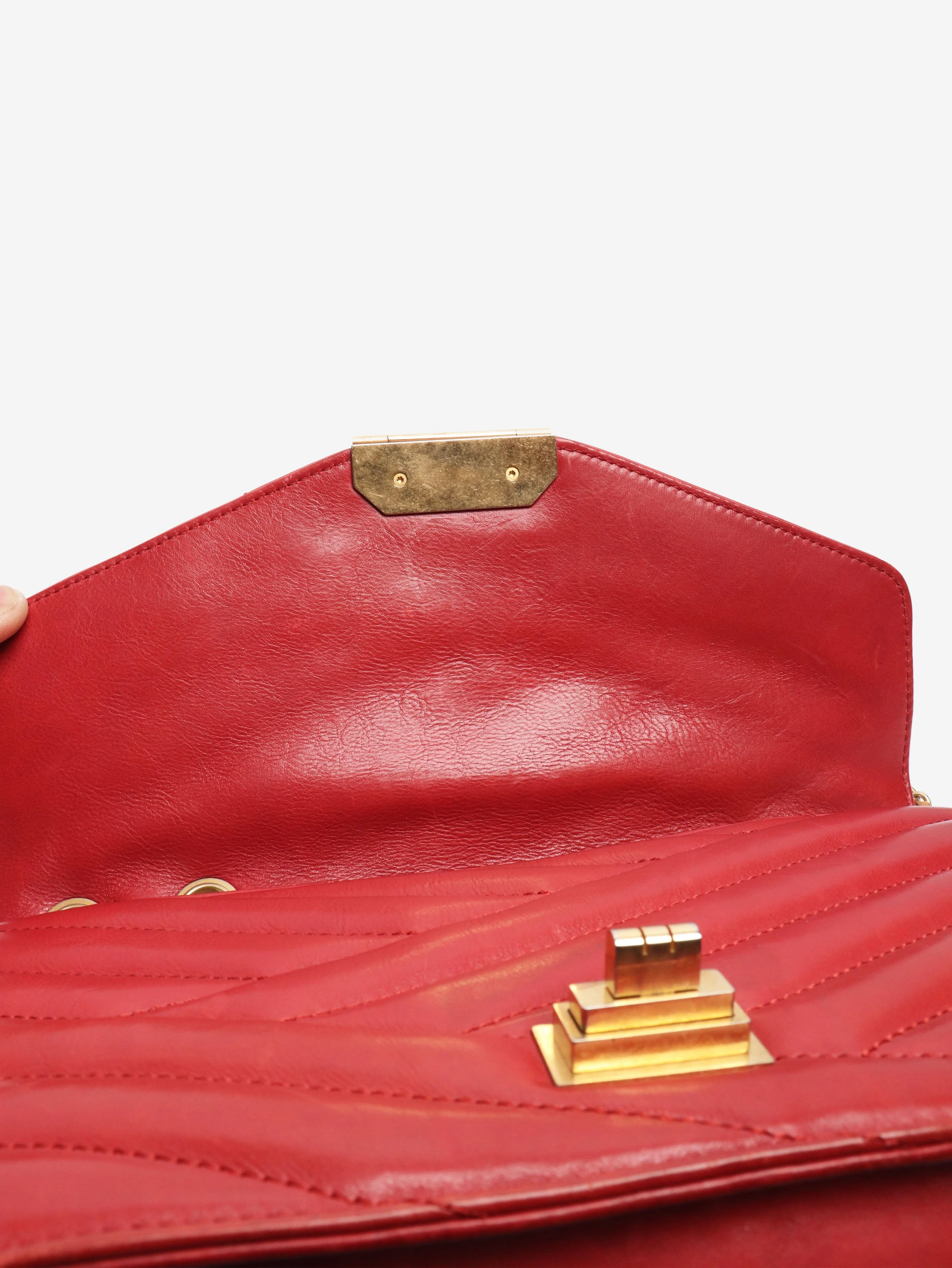 Red 2011 Gabrielle quilted leather shoulder bag - Image 5