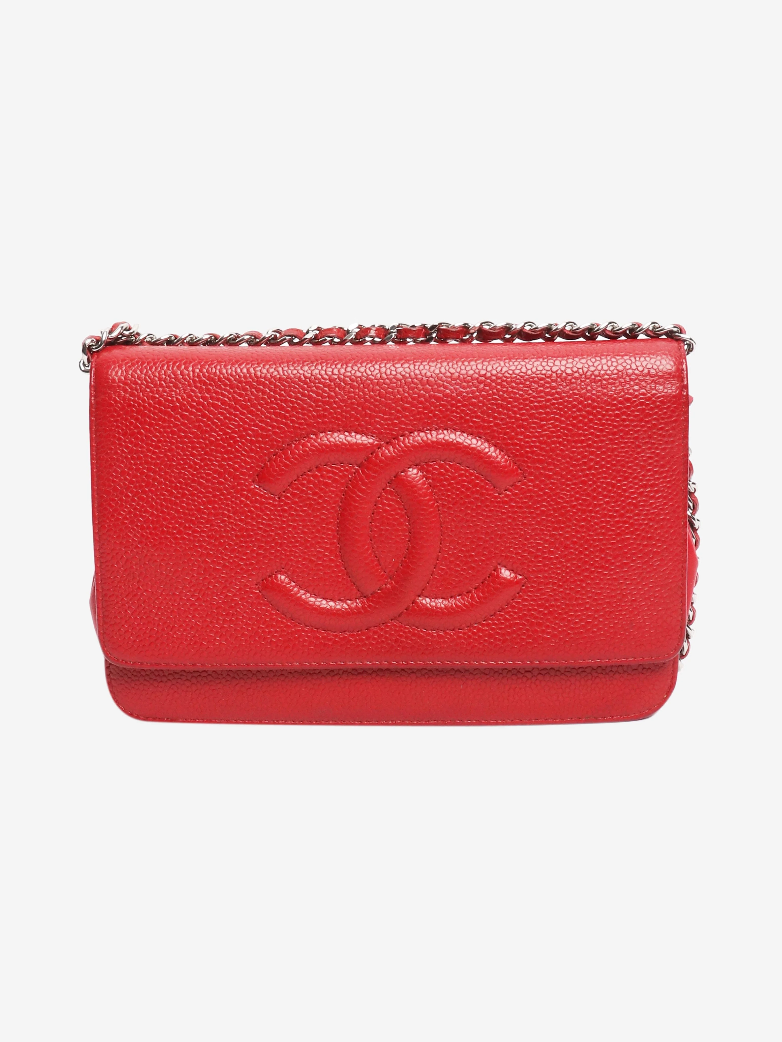 Red 2012 Wallet on Chain crossbody bag