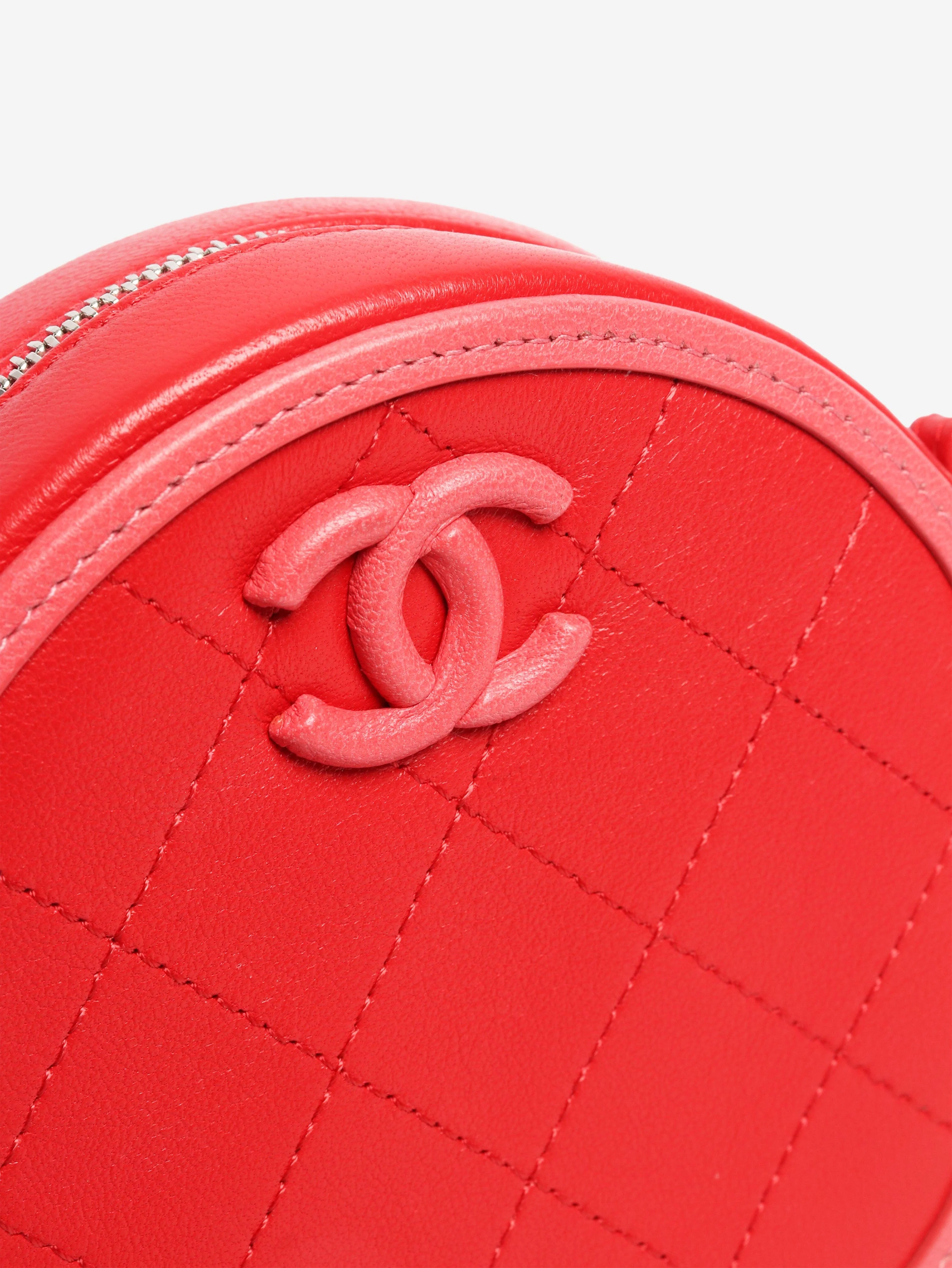 Red 2019 lambskin round crossbody bag - Image 5
