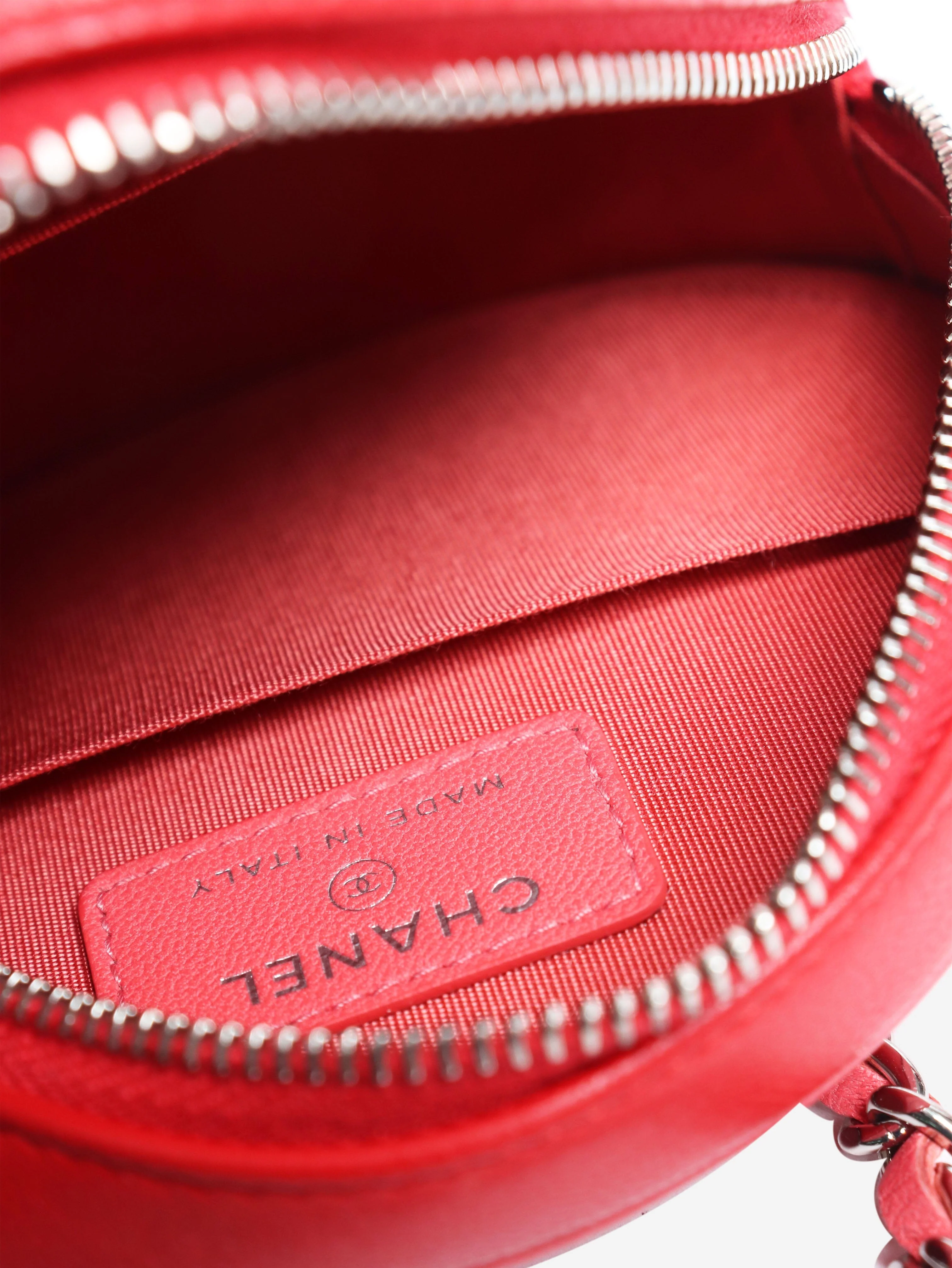 Red 2019 lambskin round crossbody bag - Image 6