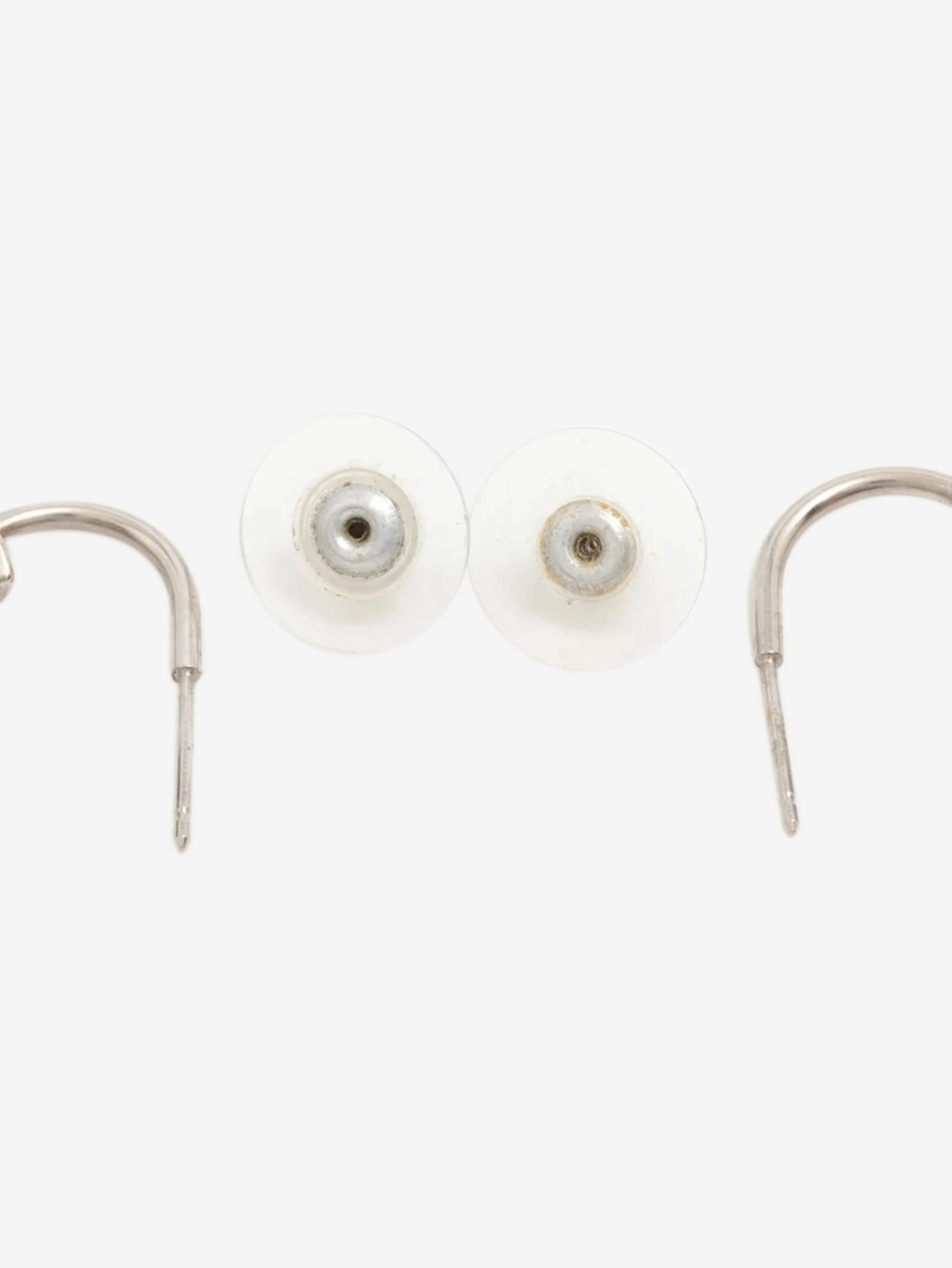 Silver and black Coco Mark Camelia 08C earrings - Image 4