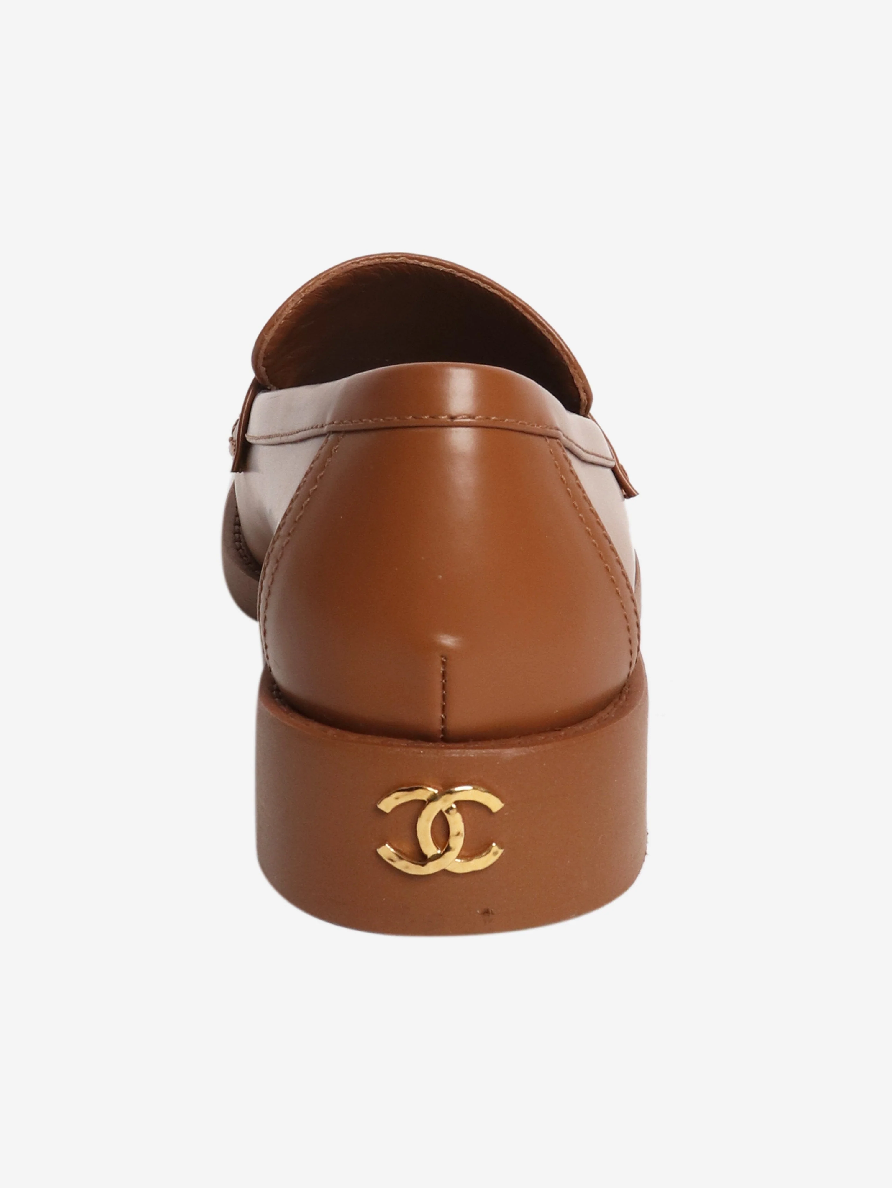 Tan leather loafers - size EU 36.5 - Image 3
