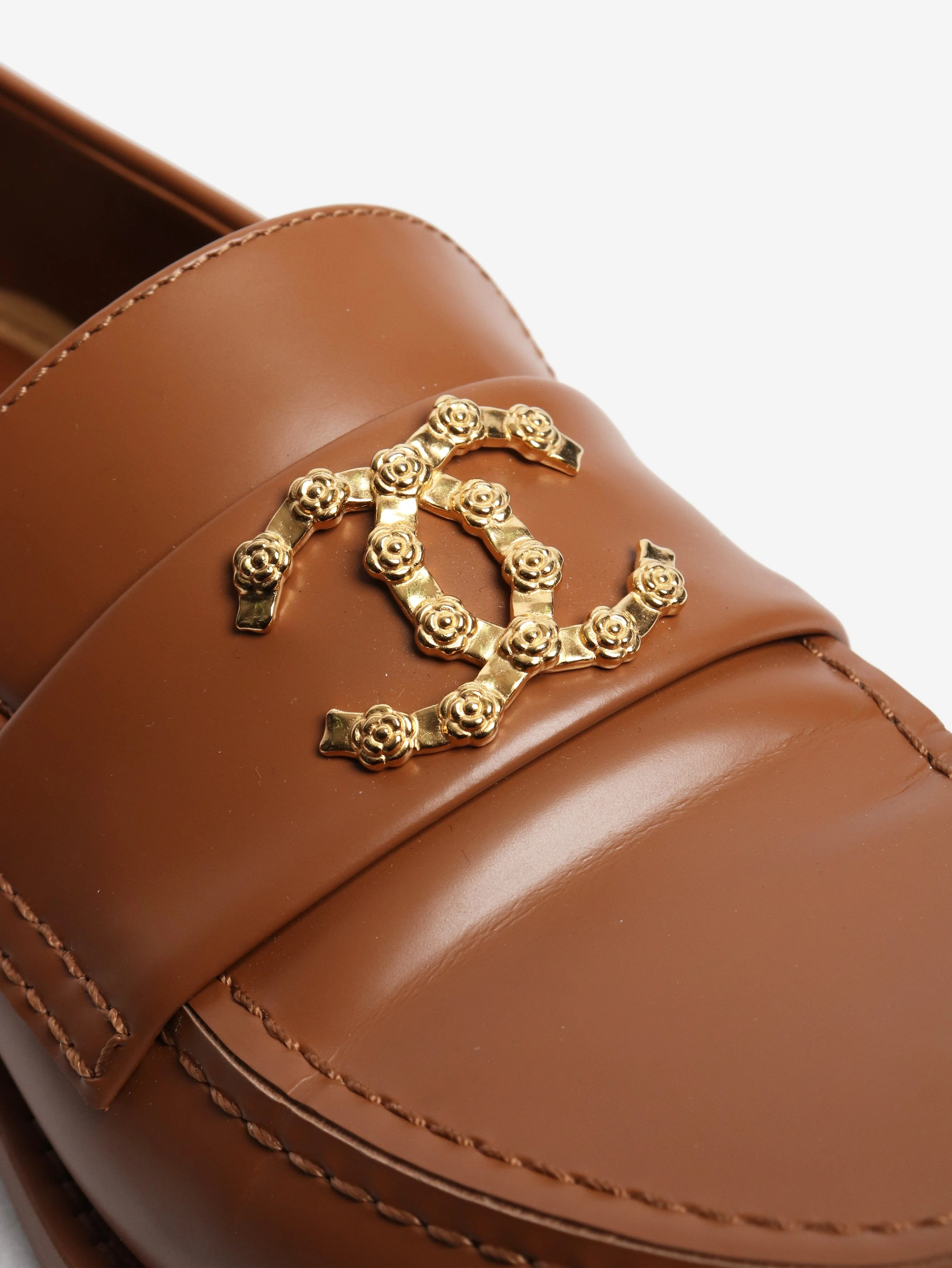 Tan leather loafers - size EU 36.5 - Image 4