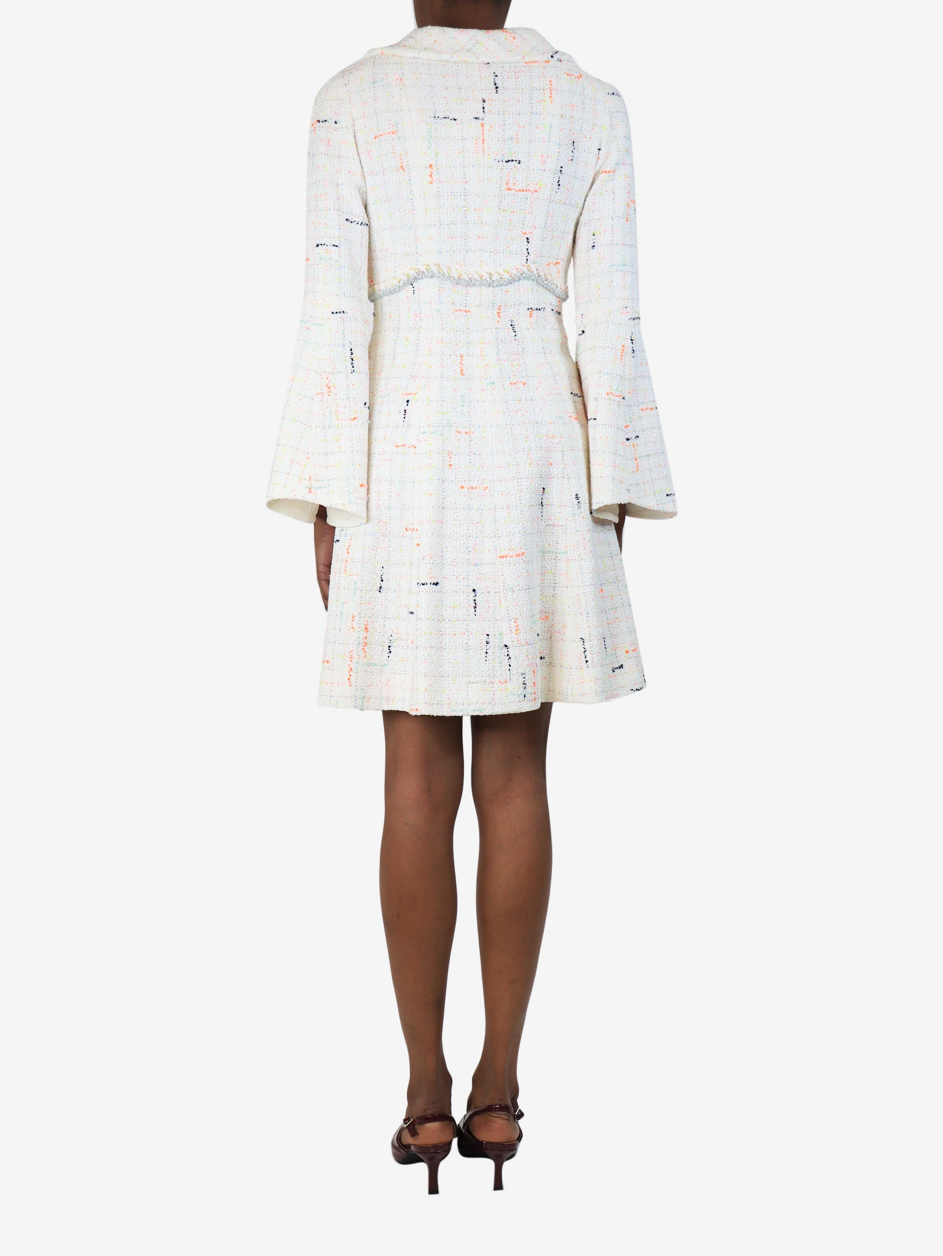 White Resort 2024 tweed mini dress - size UK 6 - Image 2