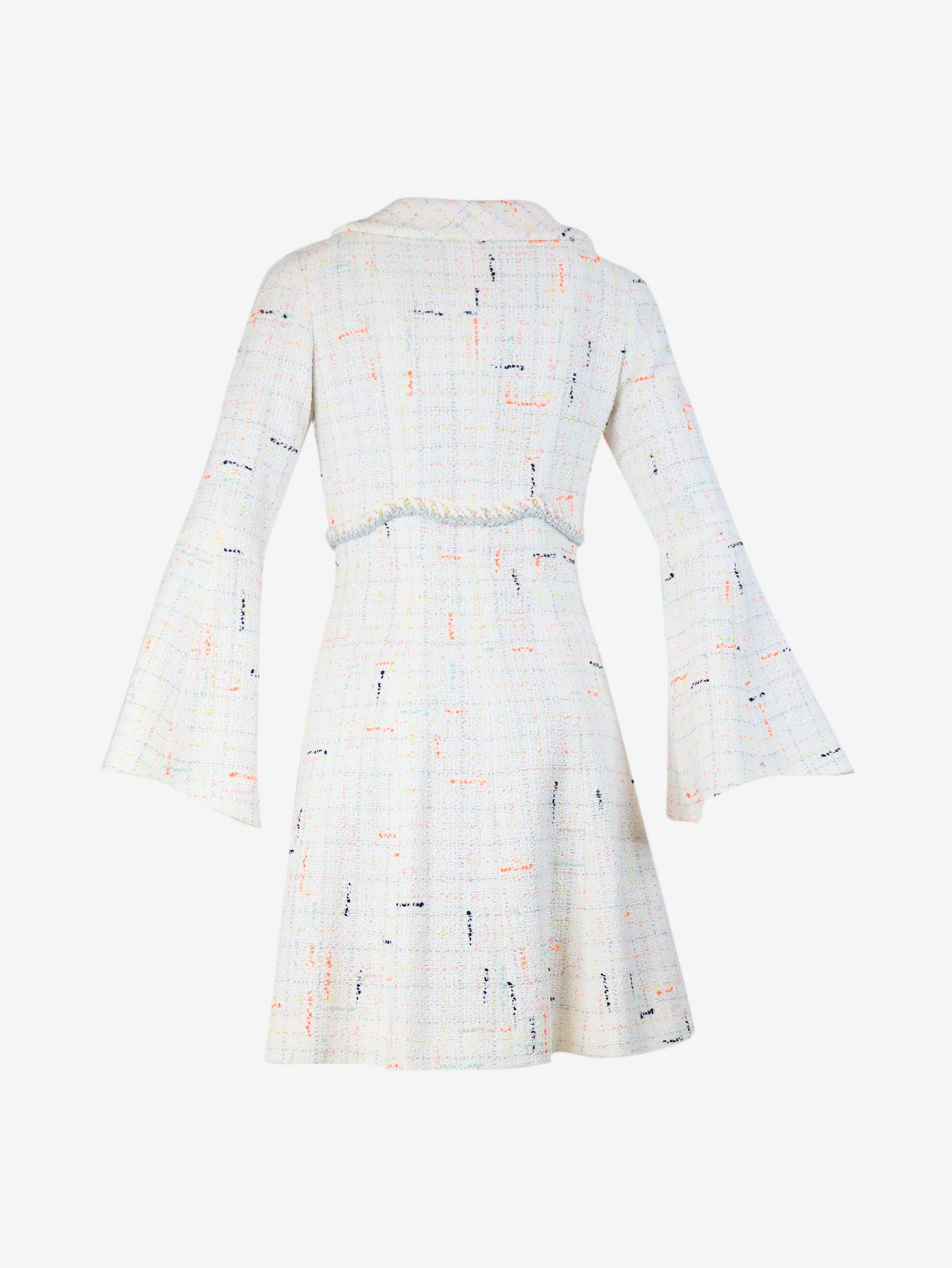 White Resort 2024 tweed mini dress - size UK 6 - Image 4