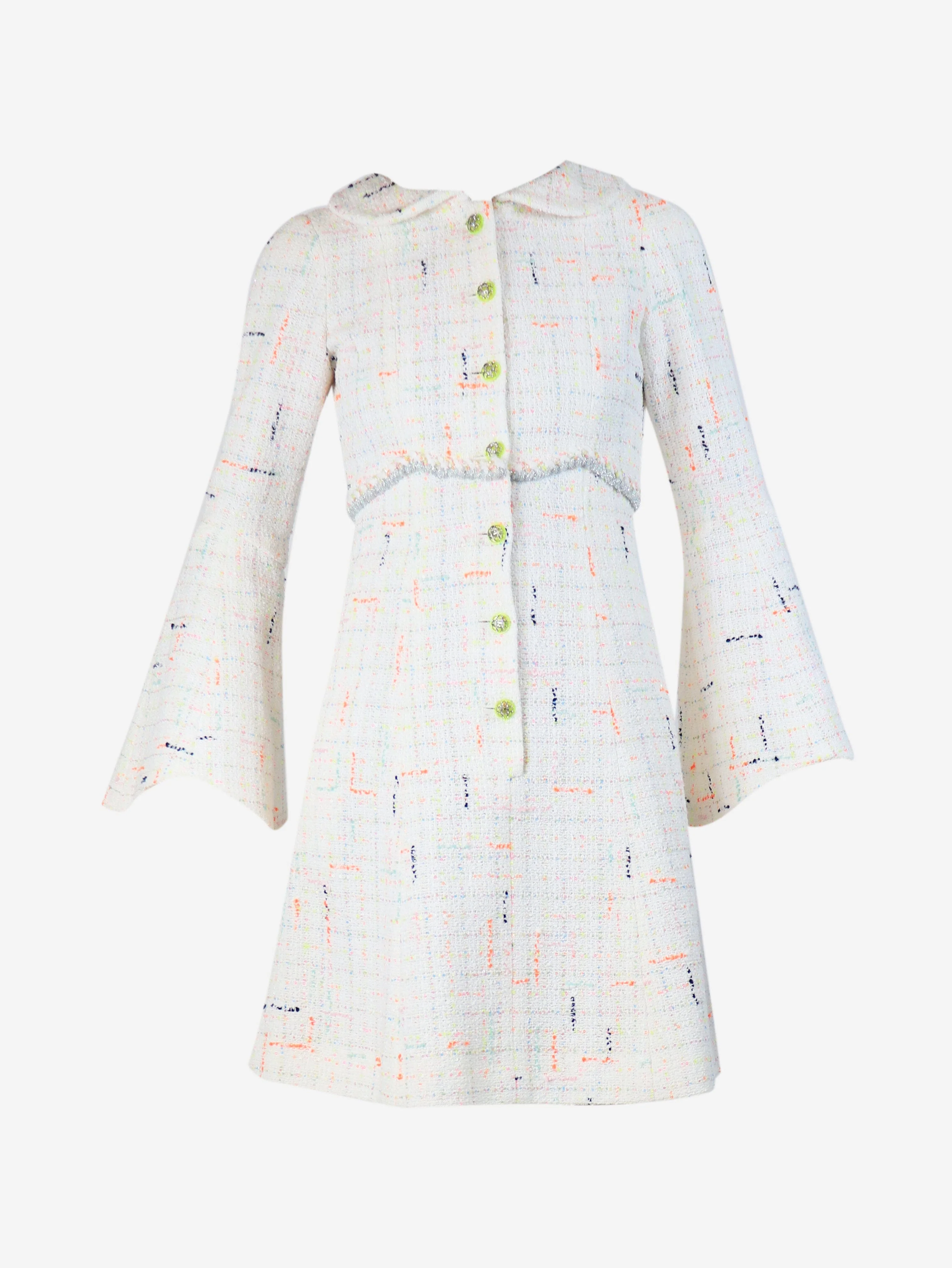 White Resort 2024 tweed mini dress - size UK 6 - Image 5