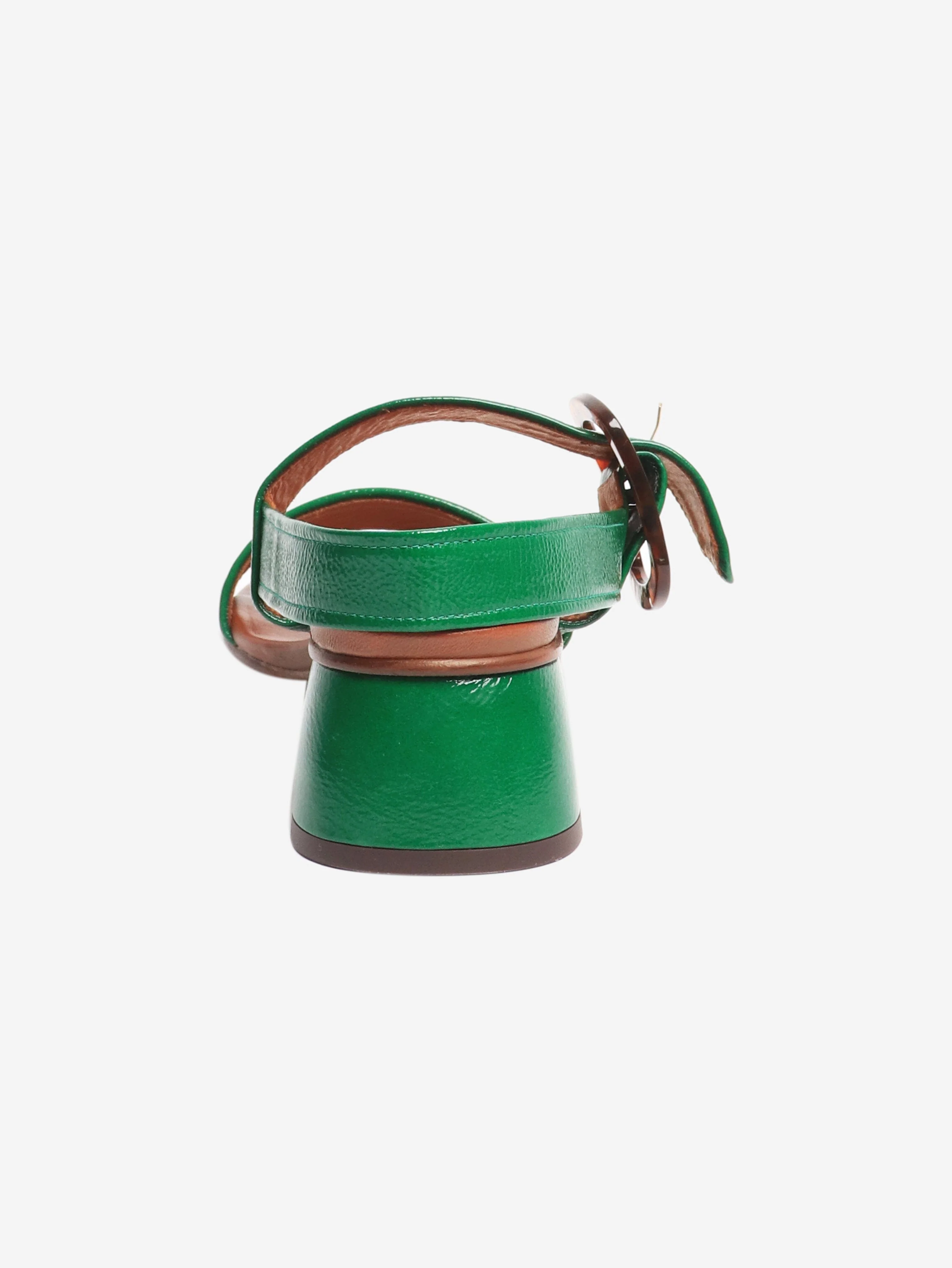 Green patent leather sandals - size EU 40 - Image 3