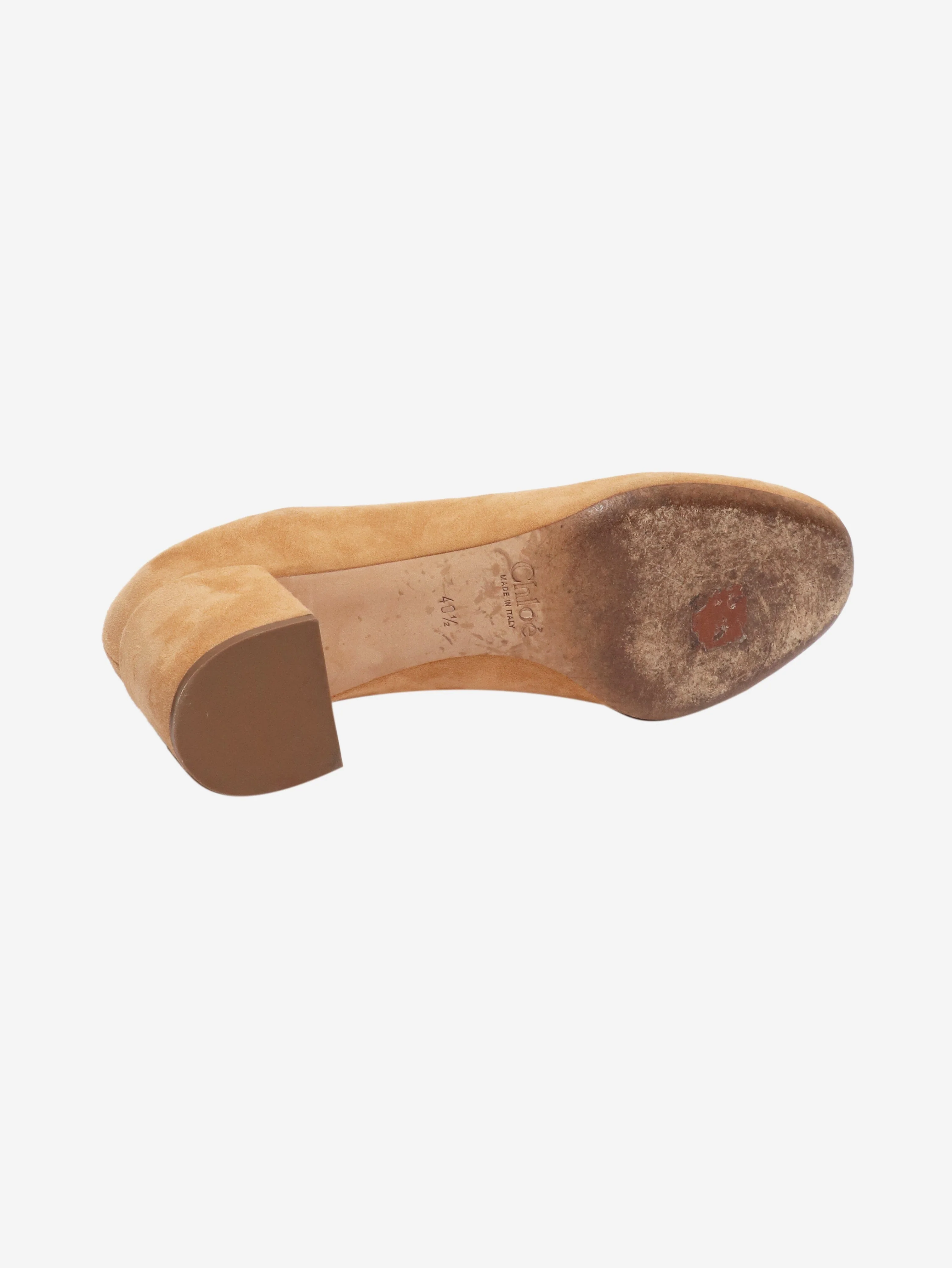 Beige Lauren suede scalloped-edge pumps - size EU 40.5 - Image 5