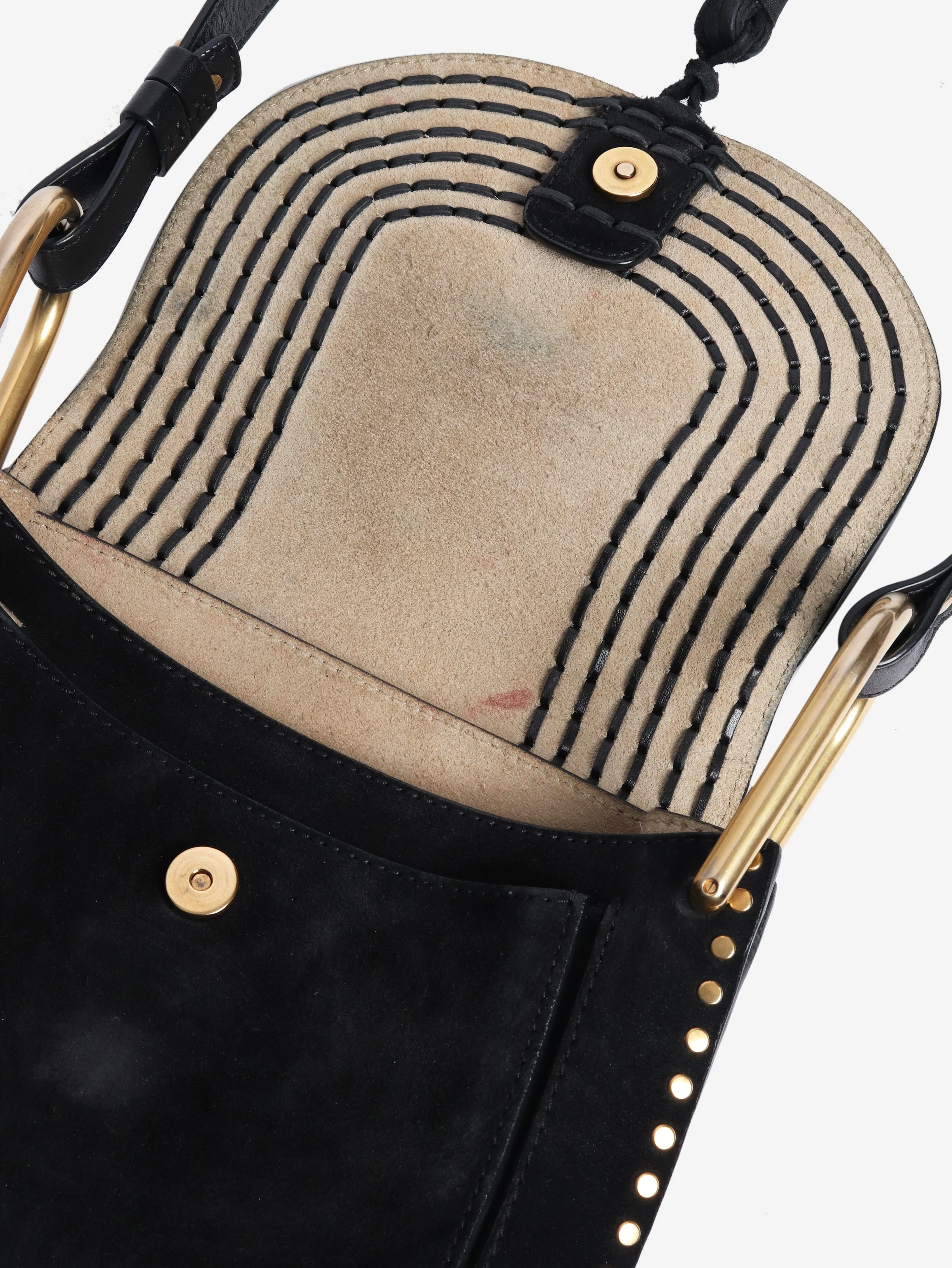 Black Hudson small suede bag - Image 6