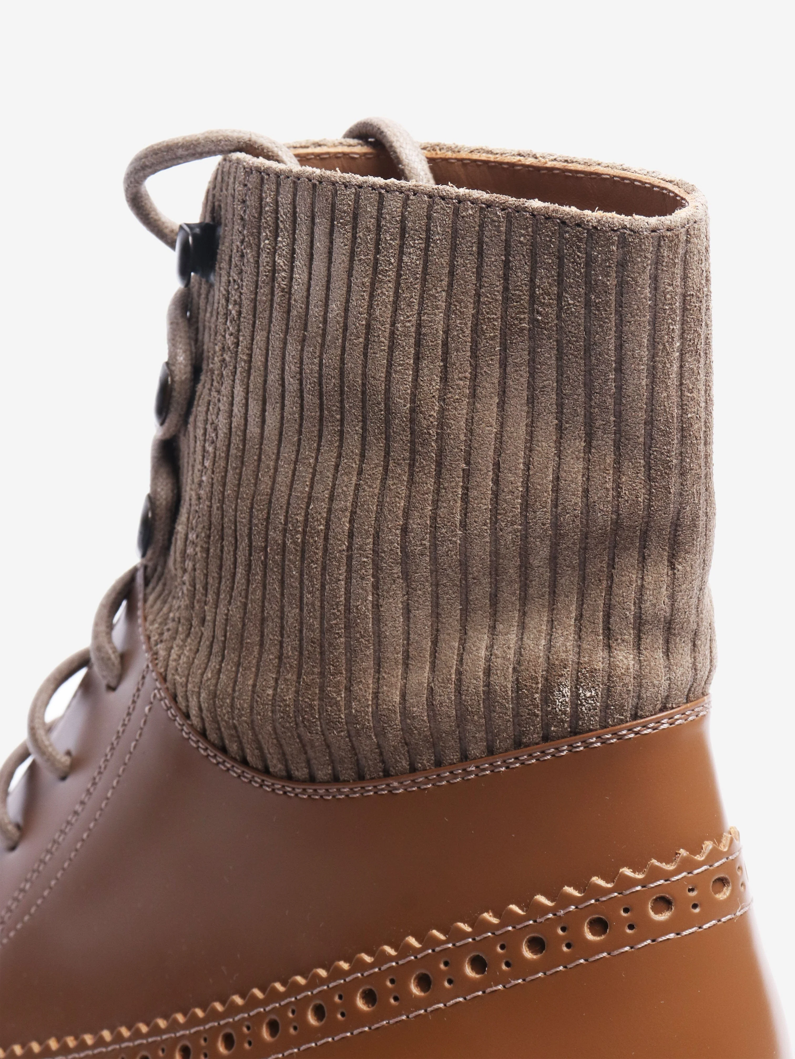 Brown brogued detail ankle boots - size EU 37 (UK 4) - Image 5
