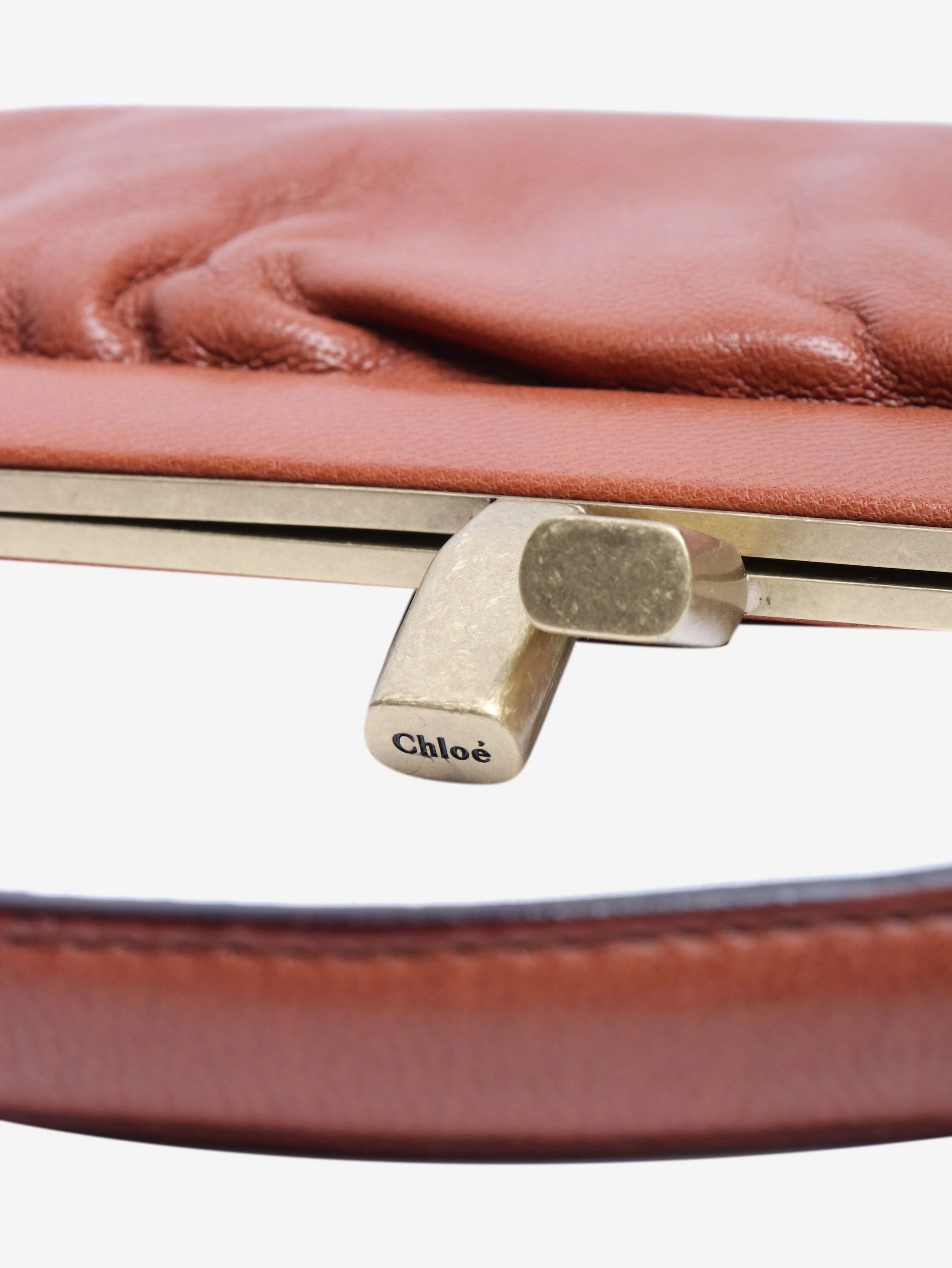 Brown leather mini bag - Image 4