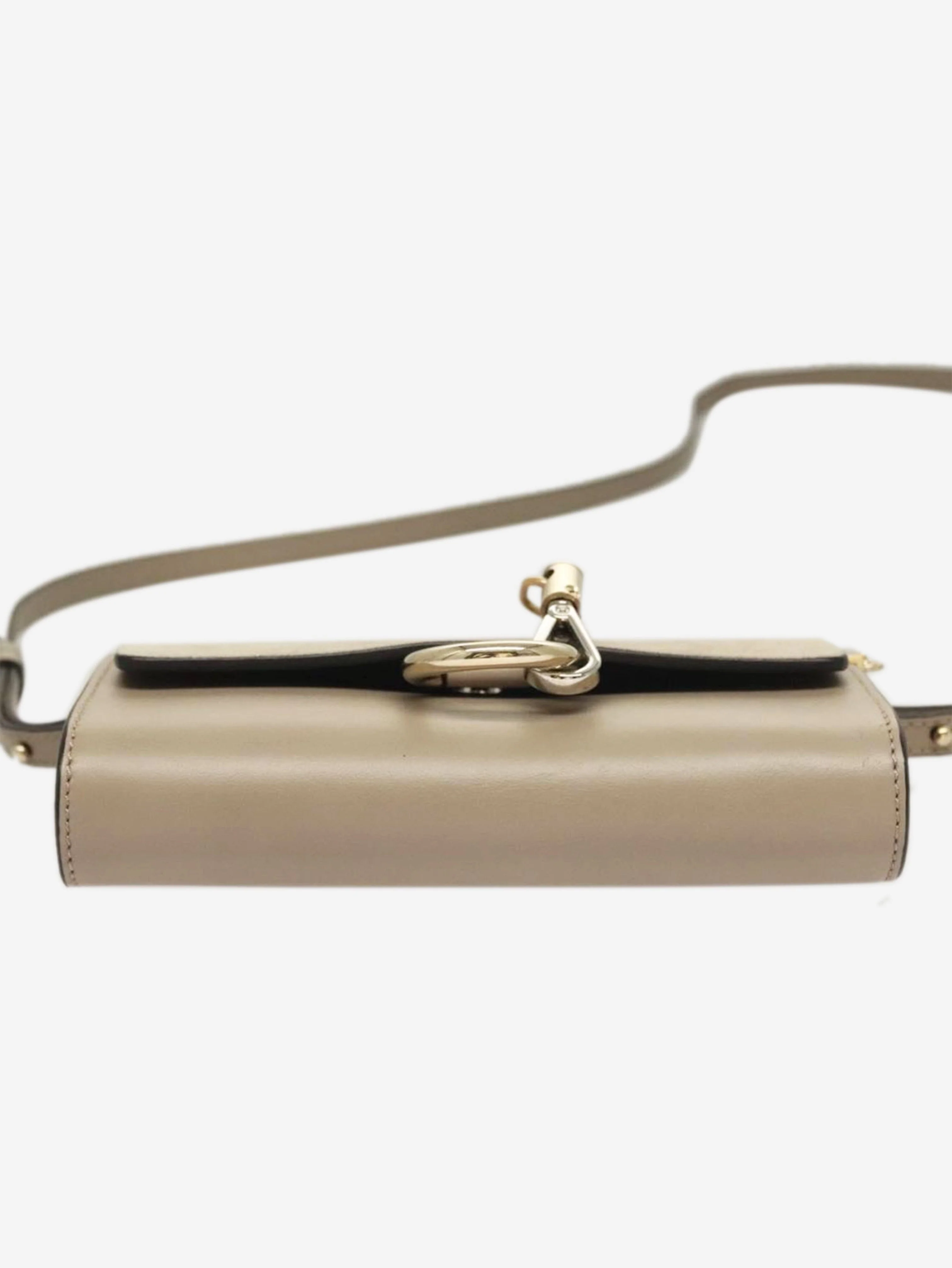 Neutral Fay suede and leather crossbody bag - Image 9