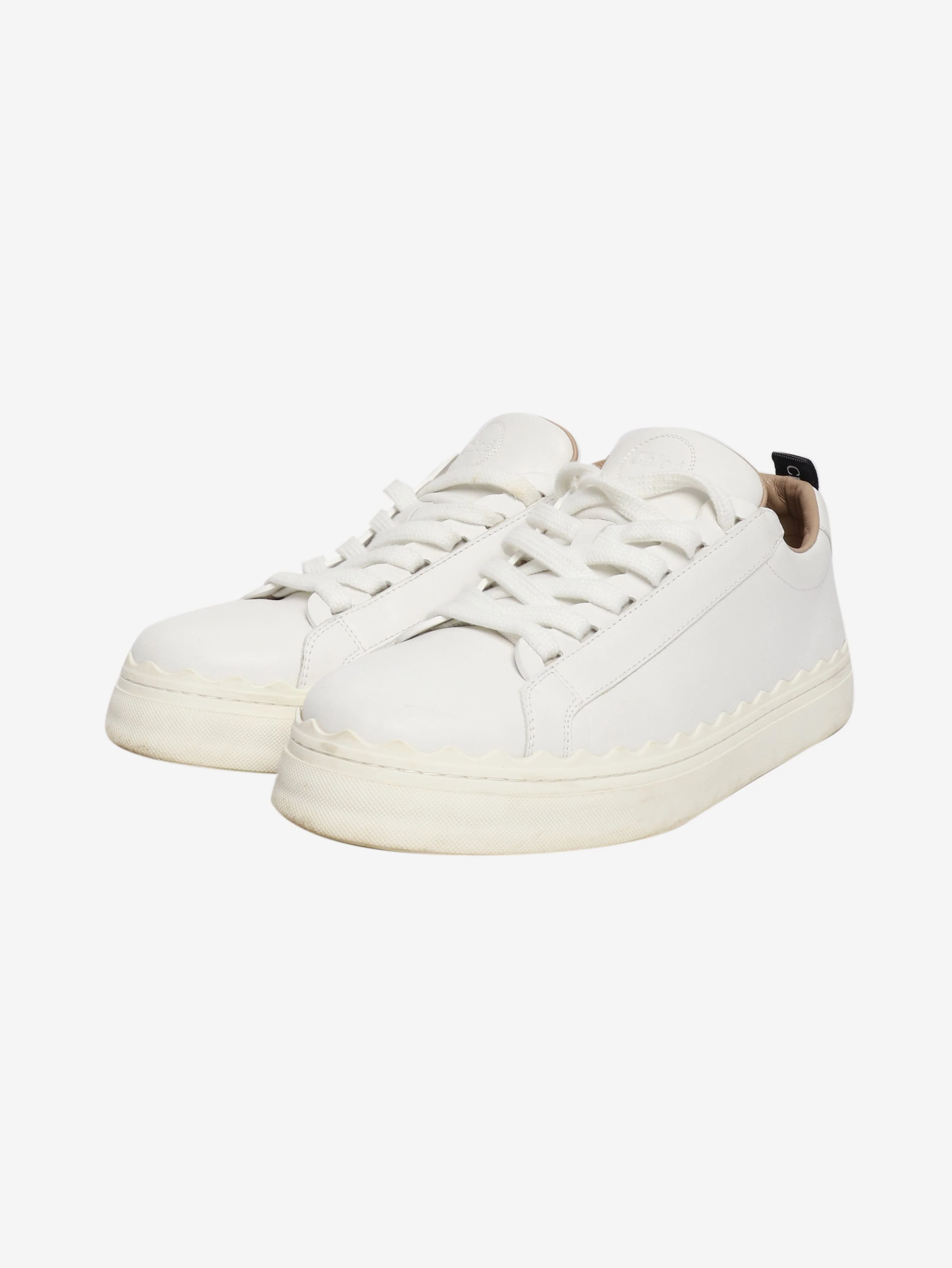 White leather sneakers - size EU 41 (UK 8) - Image 2