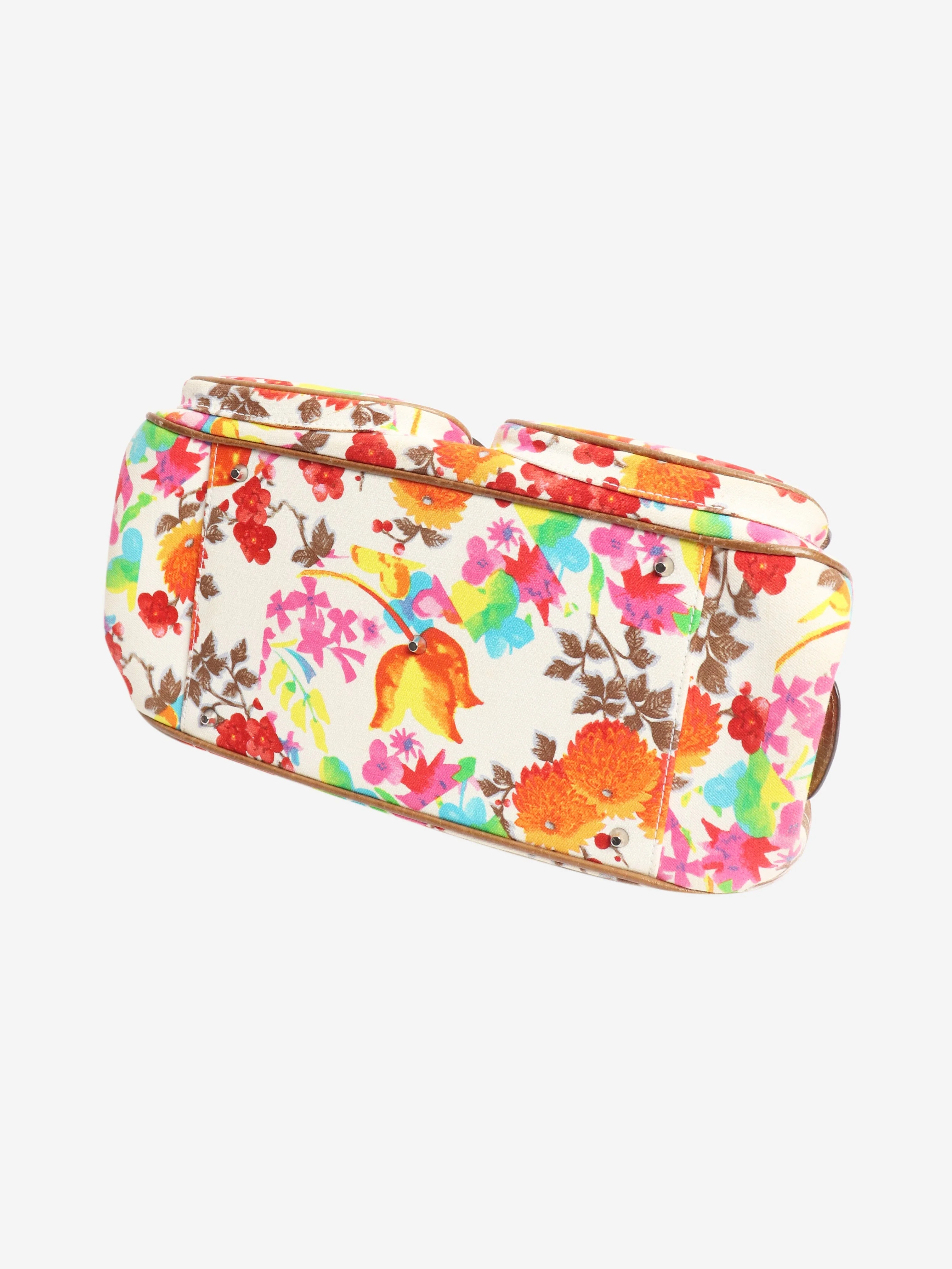 Multi 2005 Galliano floral bag satchel - Image 4