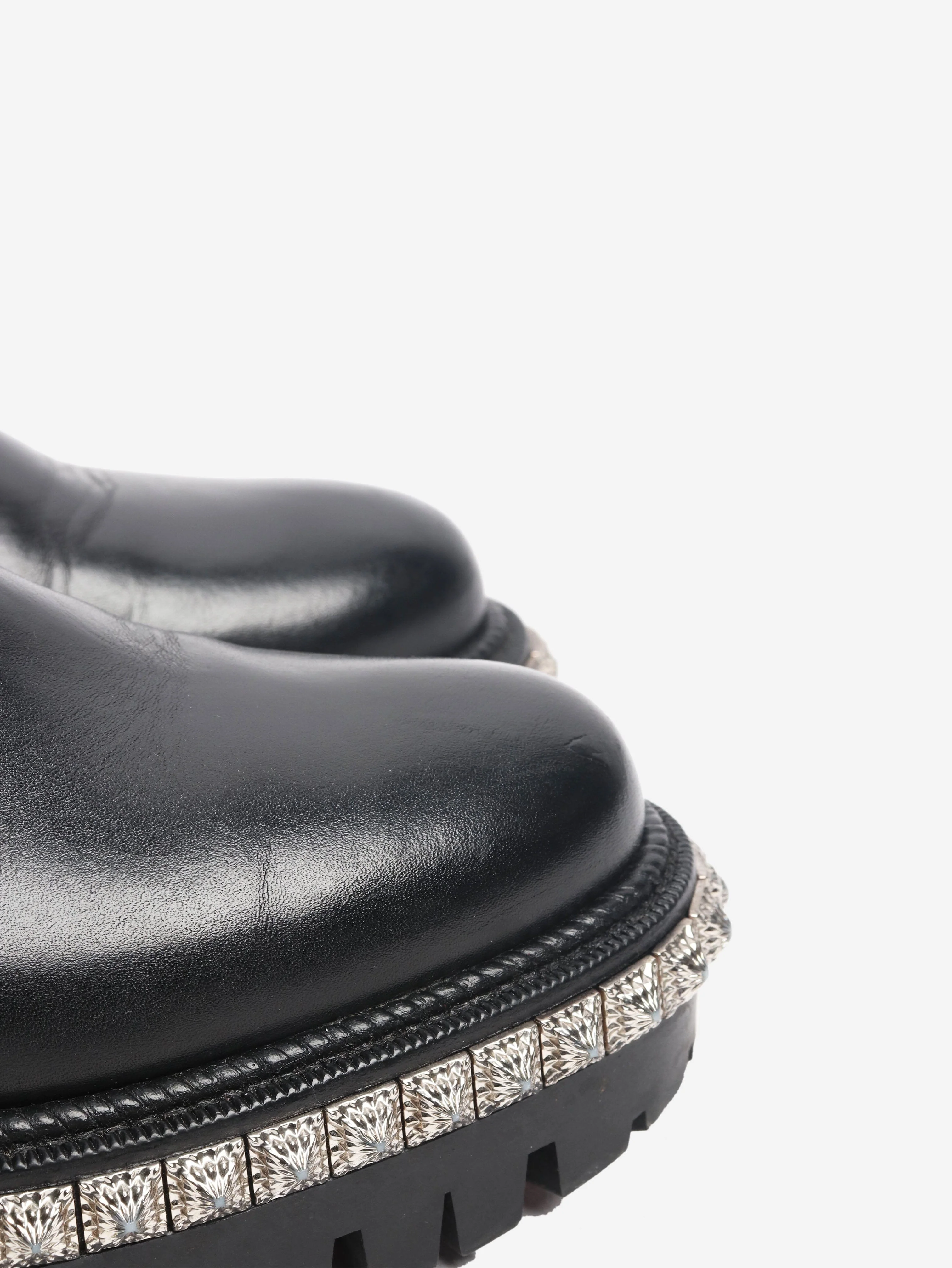 Black studded platform chelsea boots - size EU 35 (UK 2) - Image 5