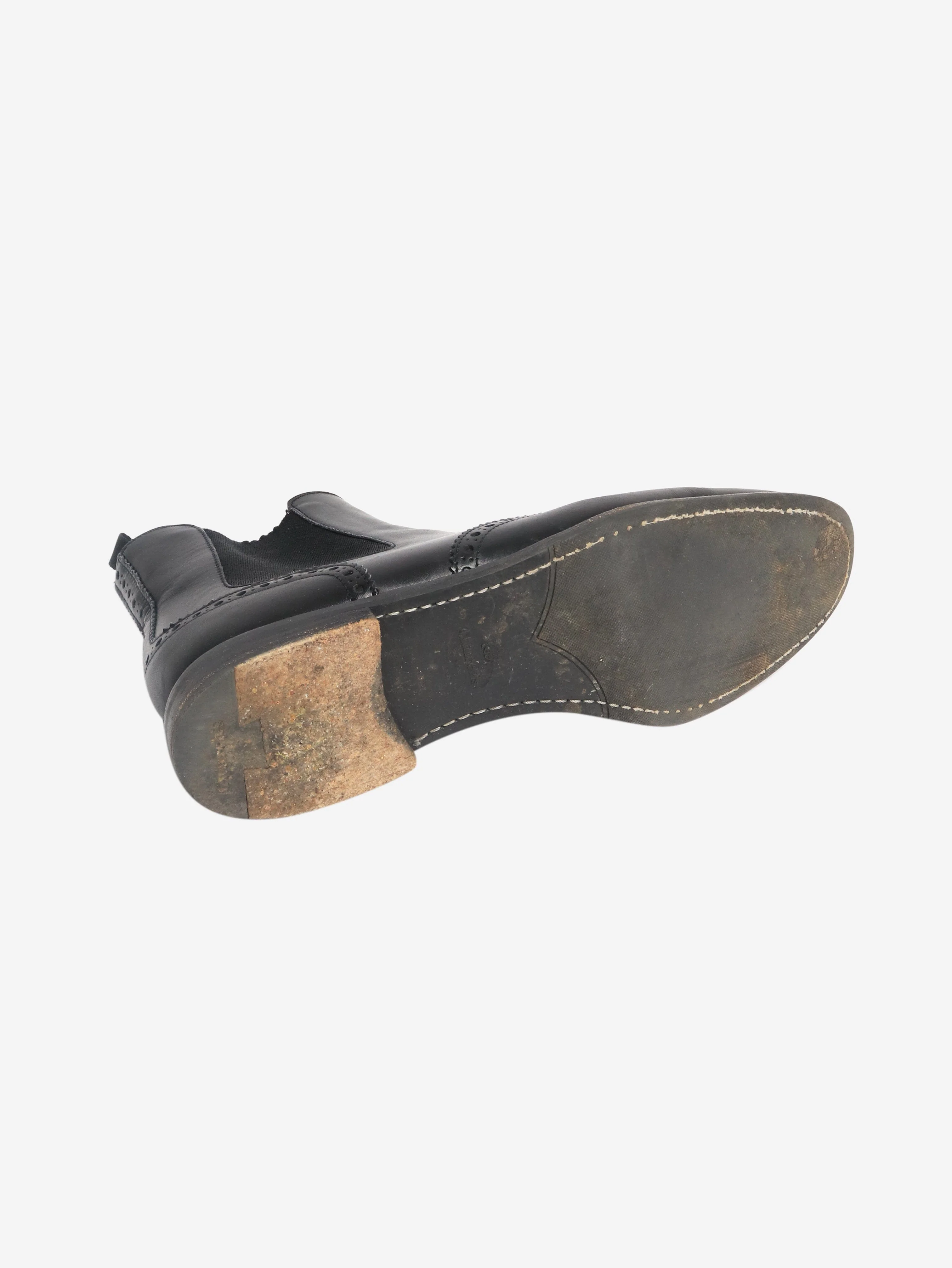 Black leather ankle boots - size EU 40 - Image 4