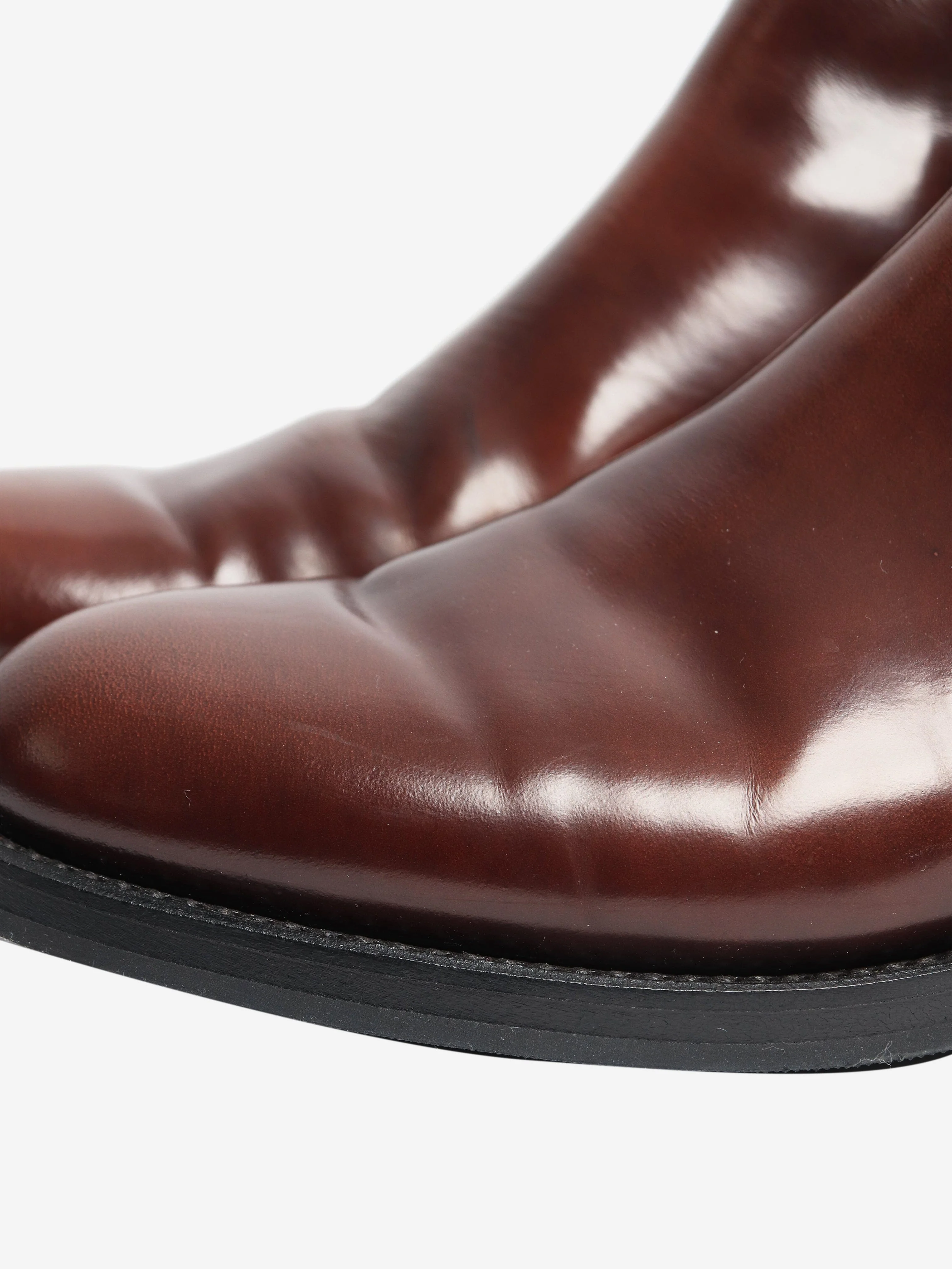 Brown brushed leather Chelsea boots - size EU 38 - Image 6