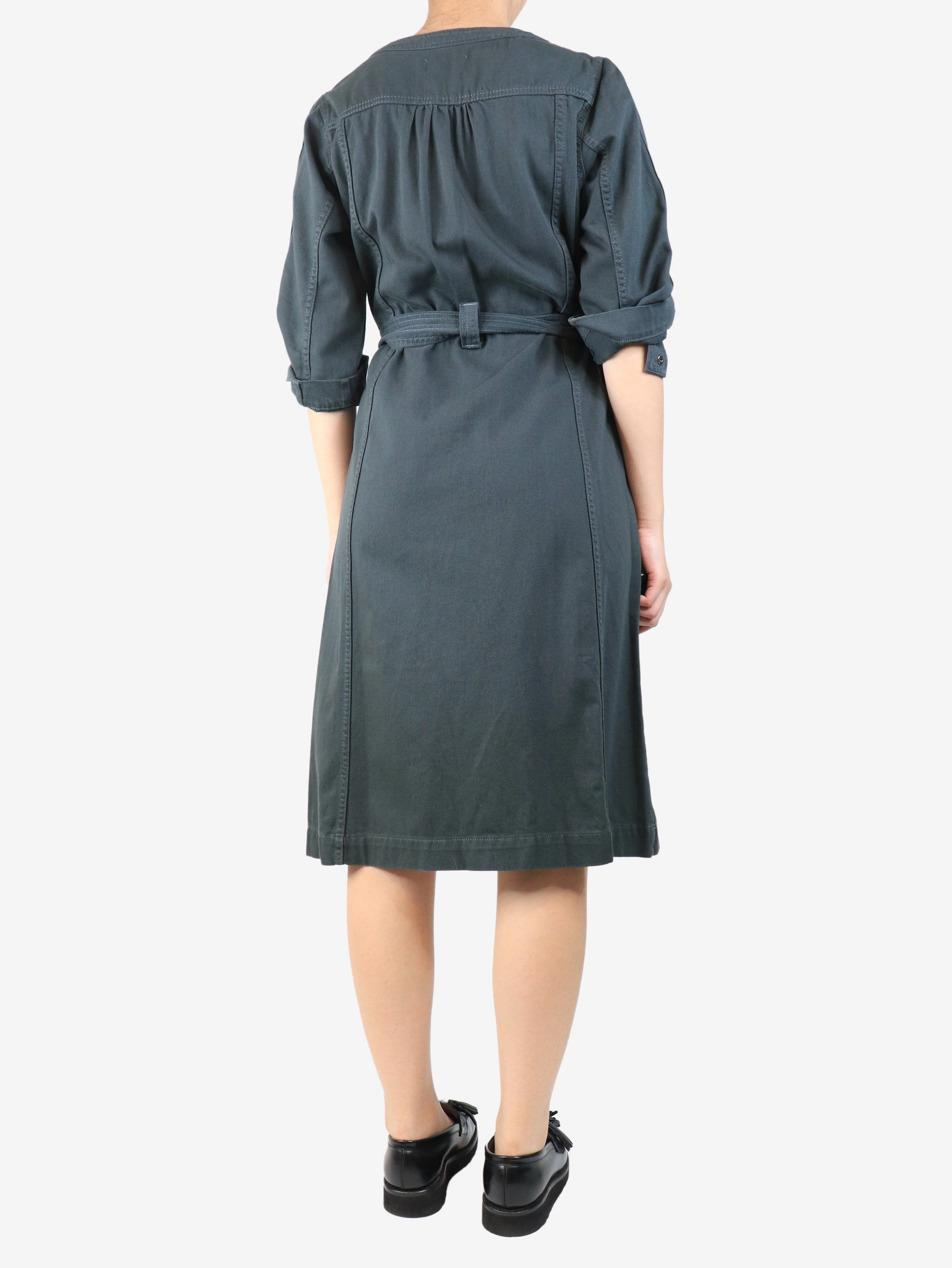 Clay Matilda multi stitch midi dress - size UK 14 - Image 2