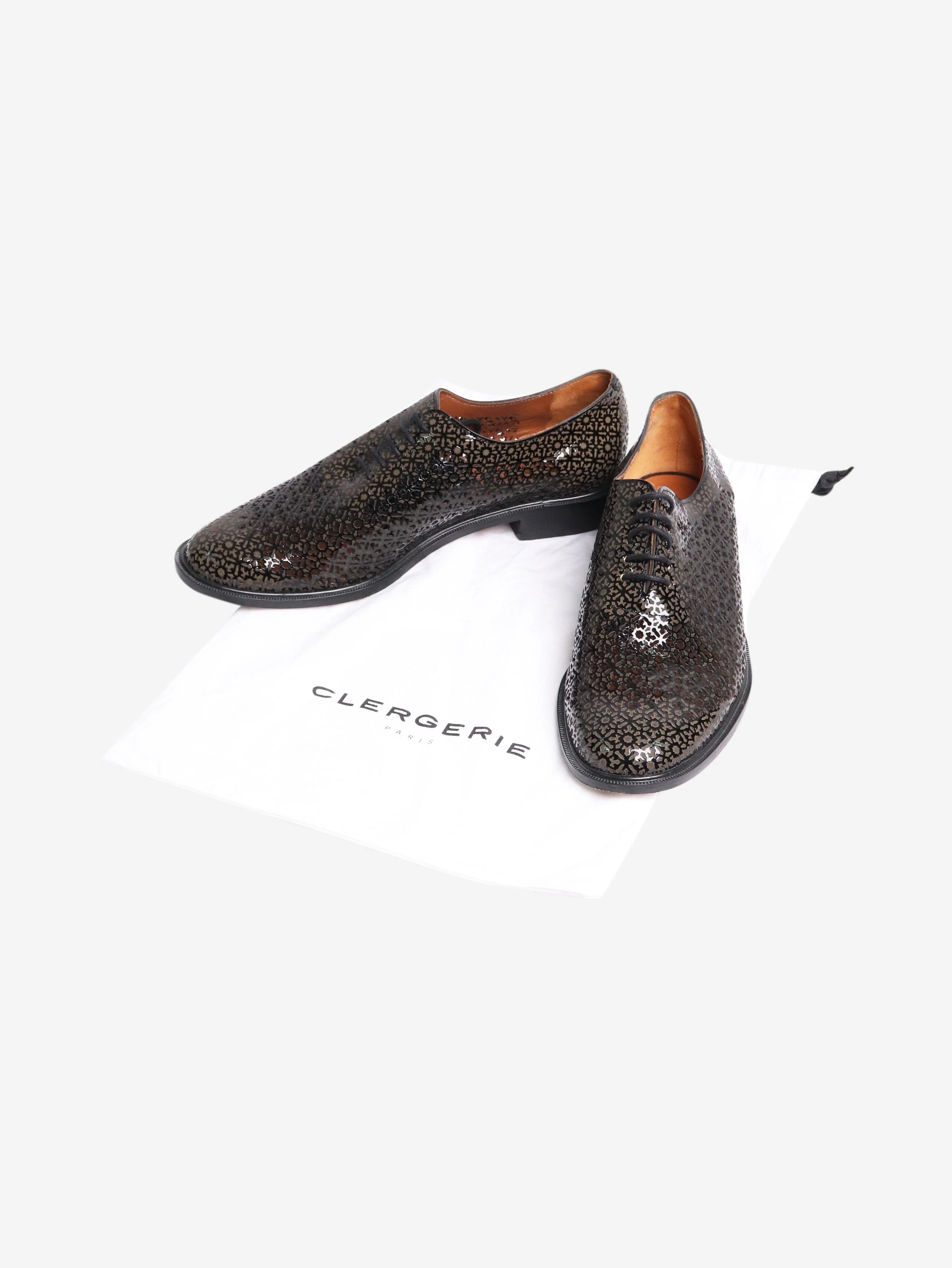 Black patent laser-cut shoes - size EU 37 - Image 6