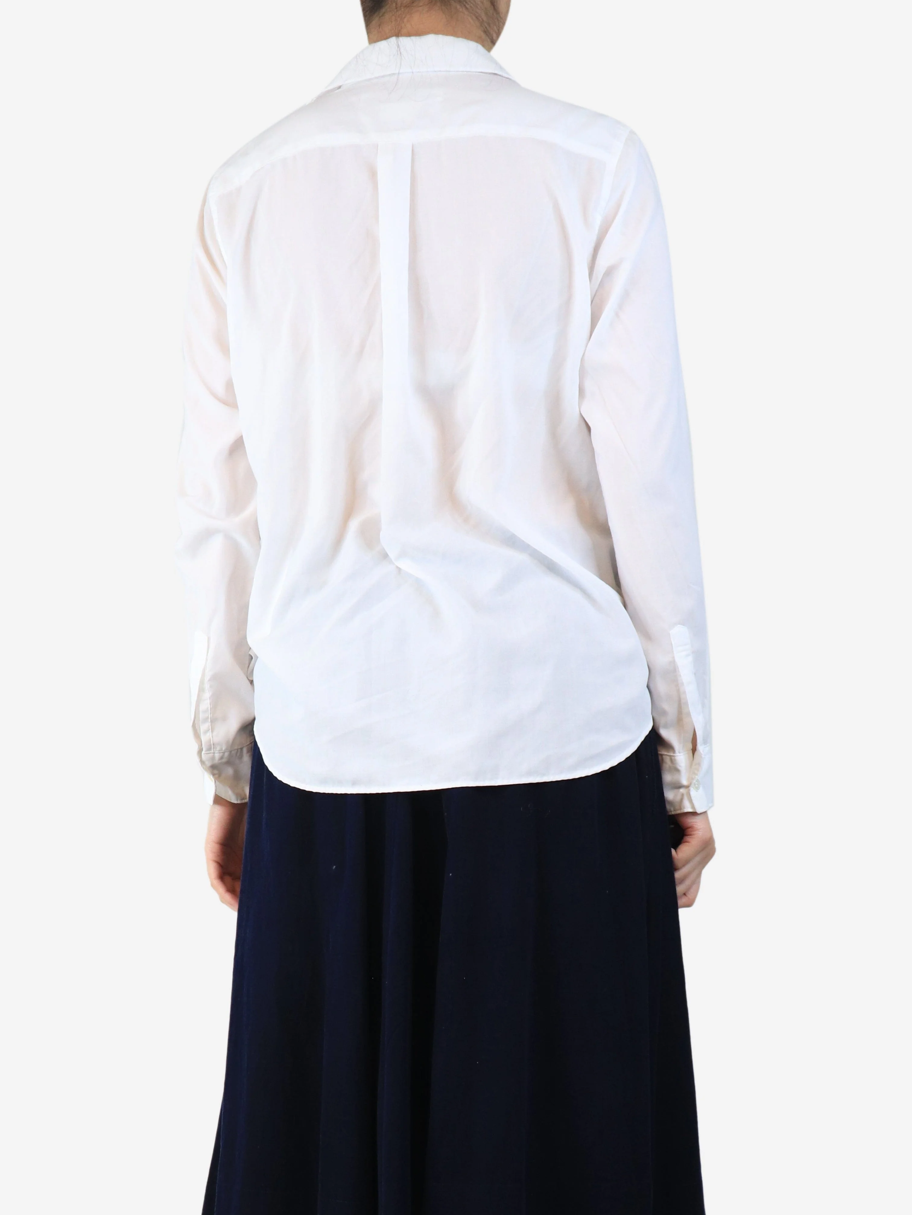 White frill pocket shirt - size M - Image 2