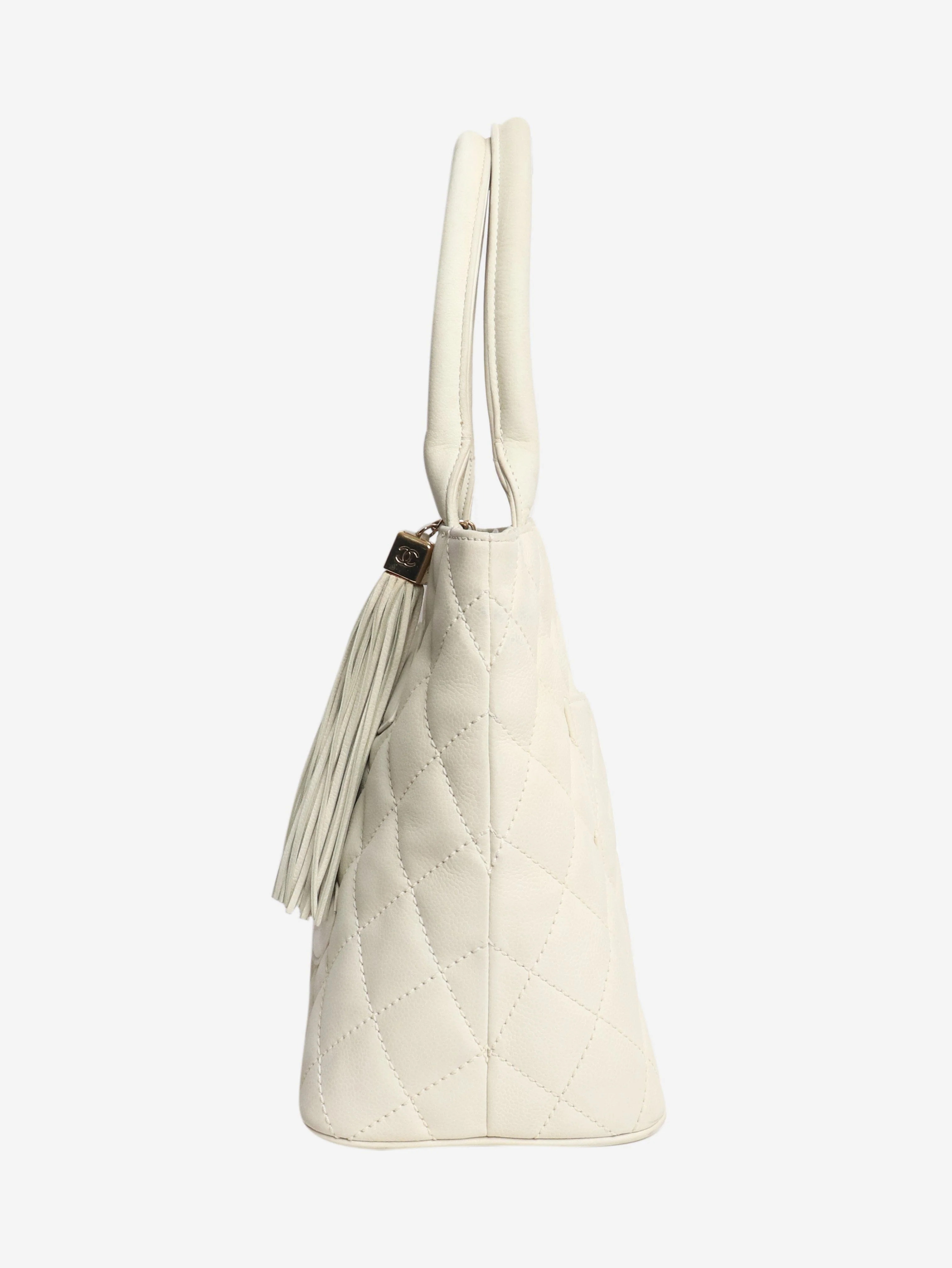 Cream 2004 caviar Medallion tote bag - Image 2