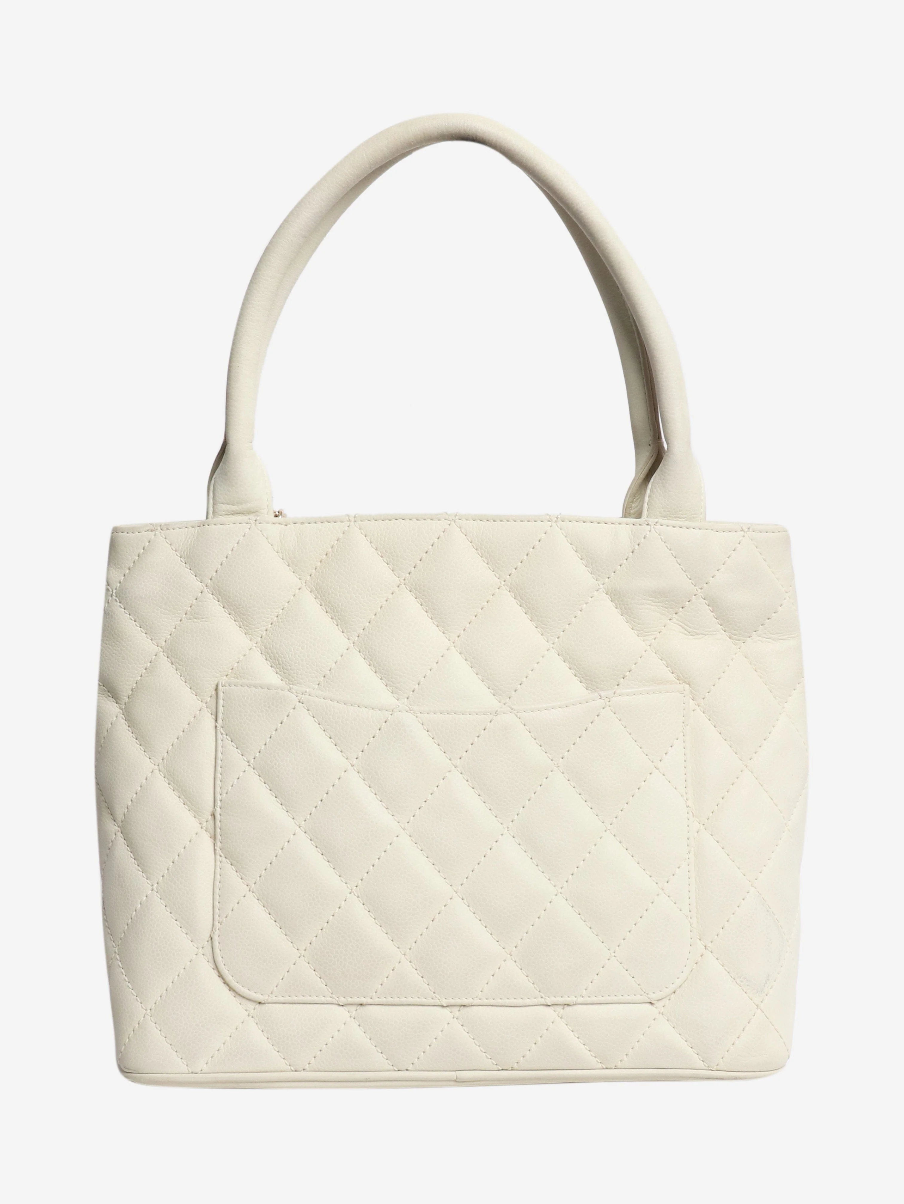 Cream 2004 caviar Medallion tote bag - Image 3