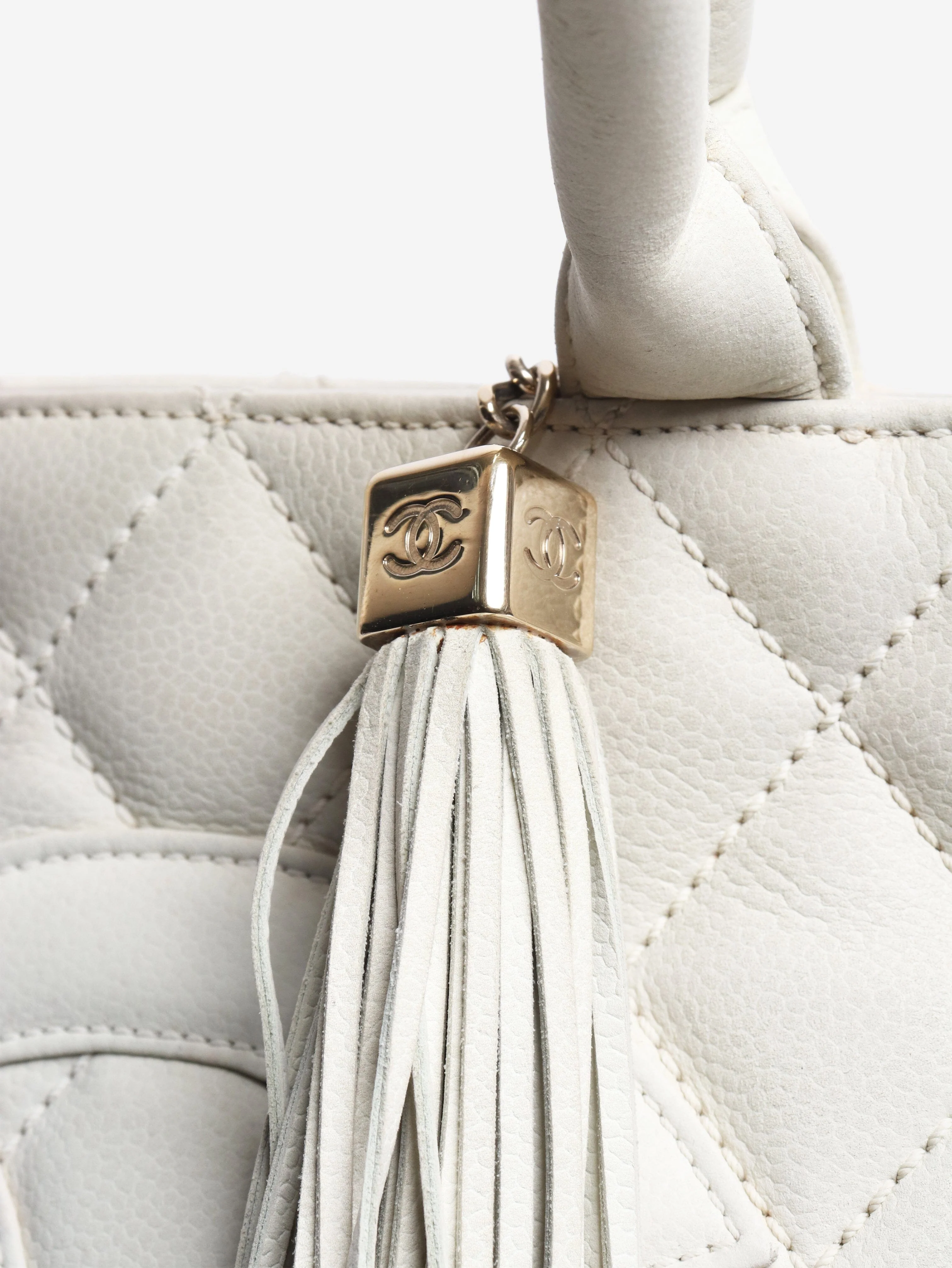 Cream 2004 caviar Medallion tote bag - Image 5
