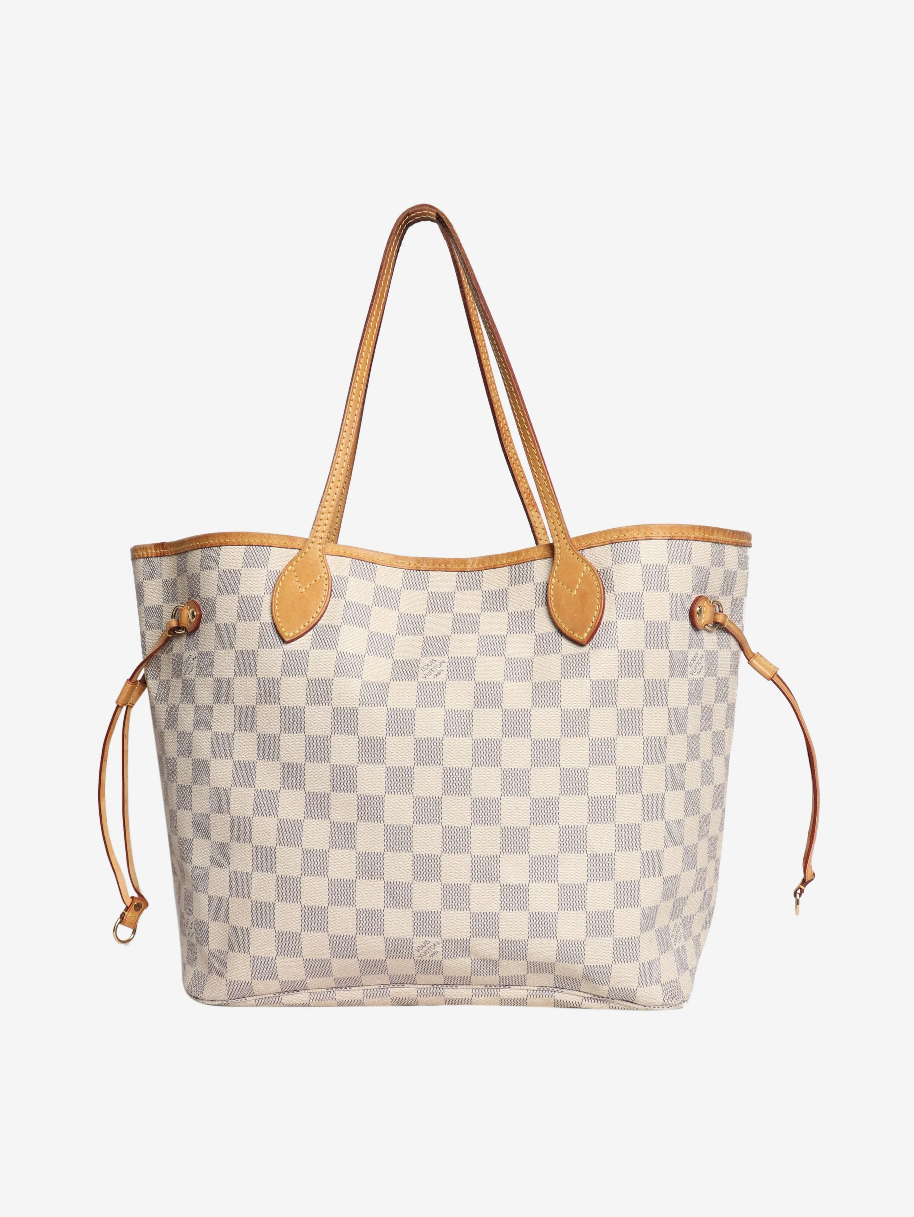 Cream 2012 Damier Azur Neverfull MM tote - Image 3
