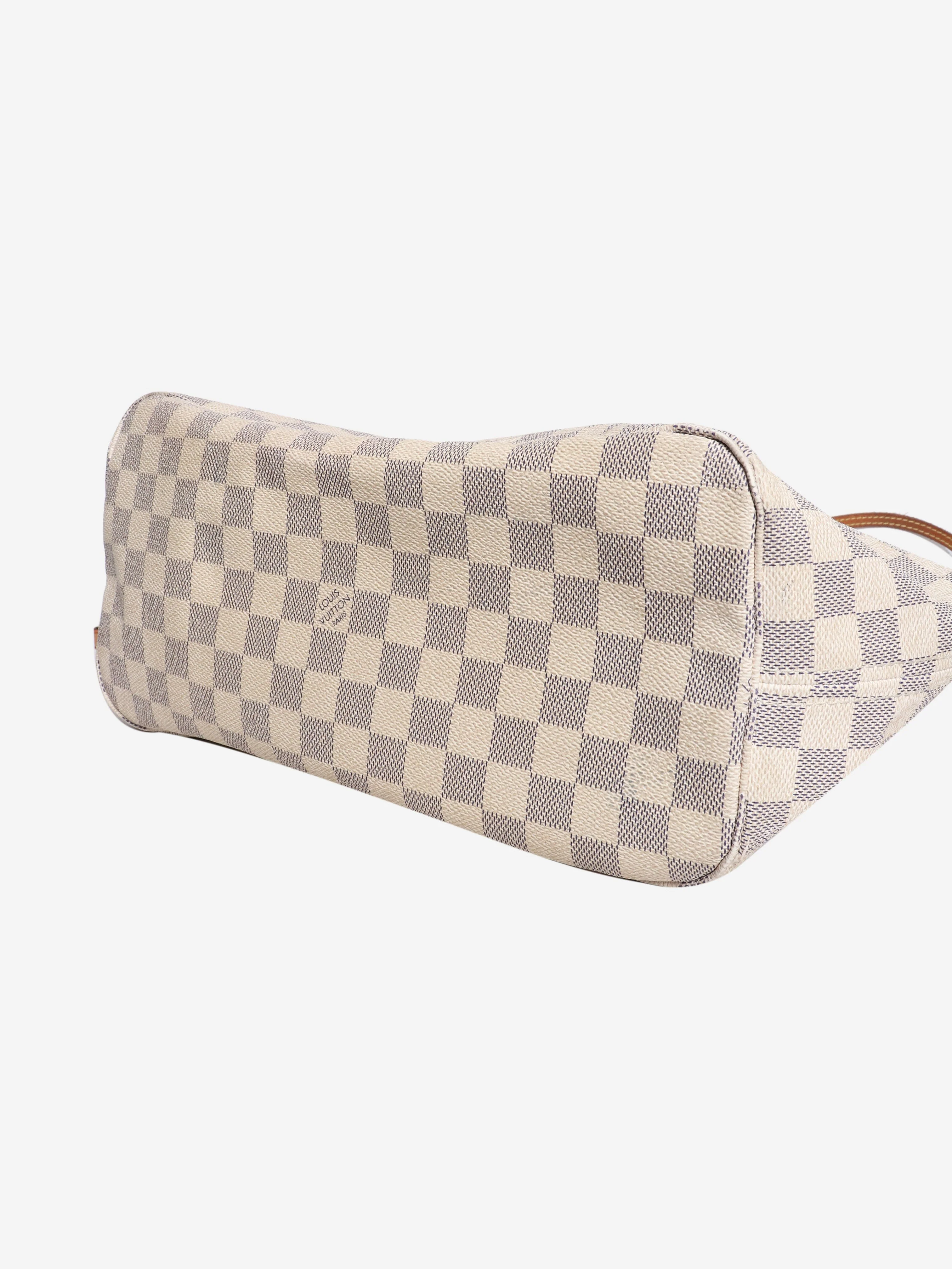 Cream 2012 Damier Azur Neverfull MM tote - Image 4