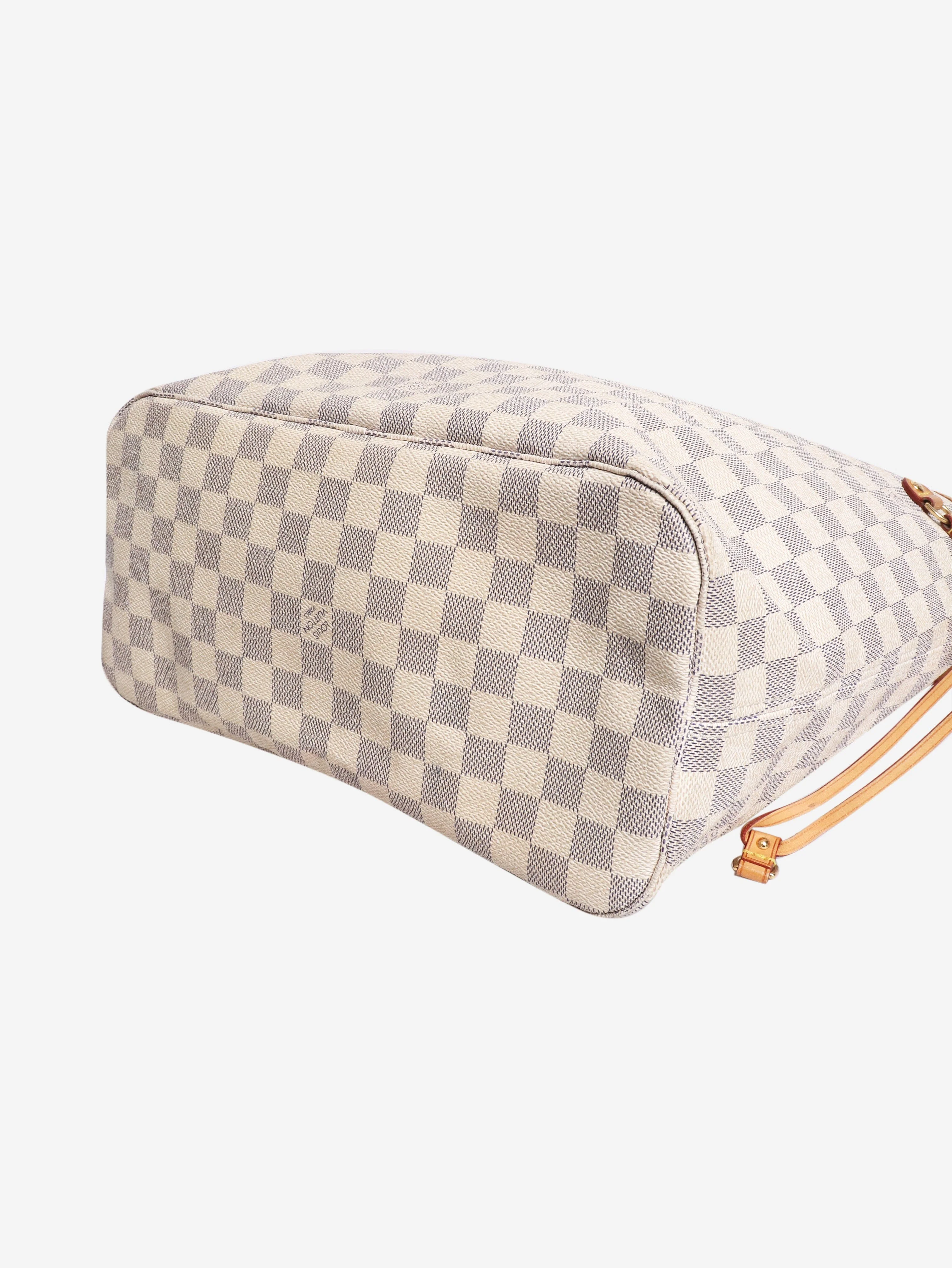 Cream 2012 Damier Azur Neverfull MM tote - Image 5