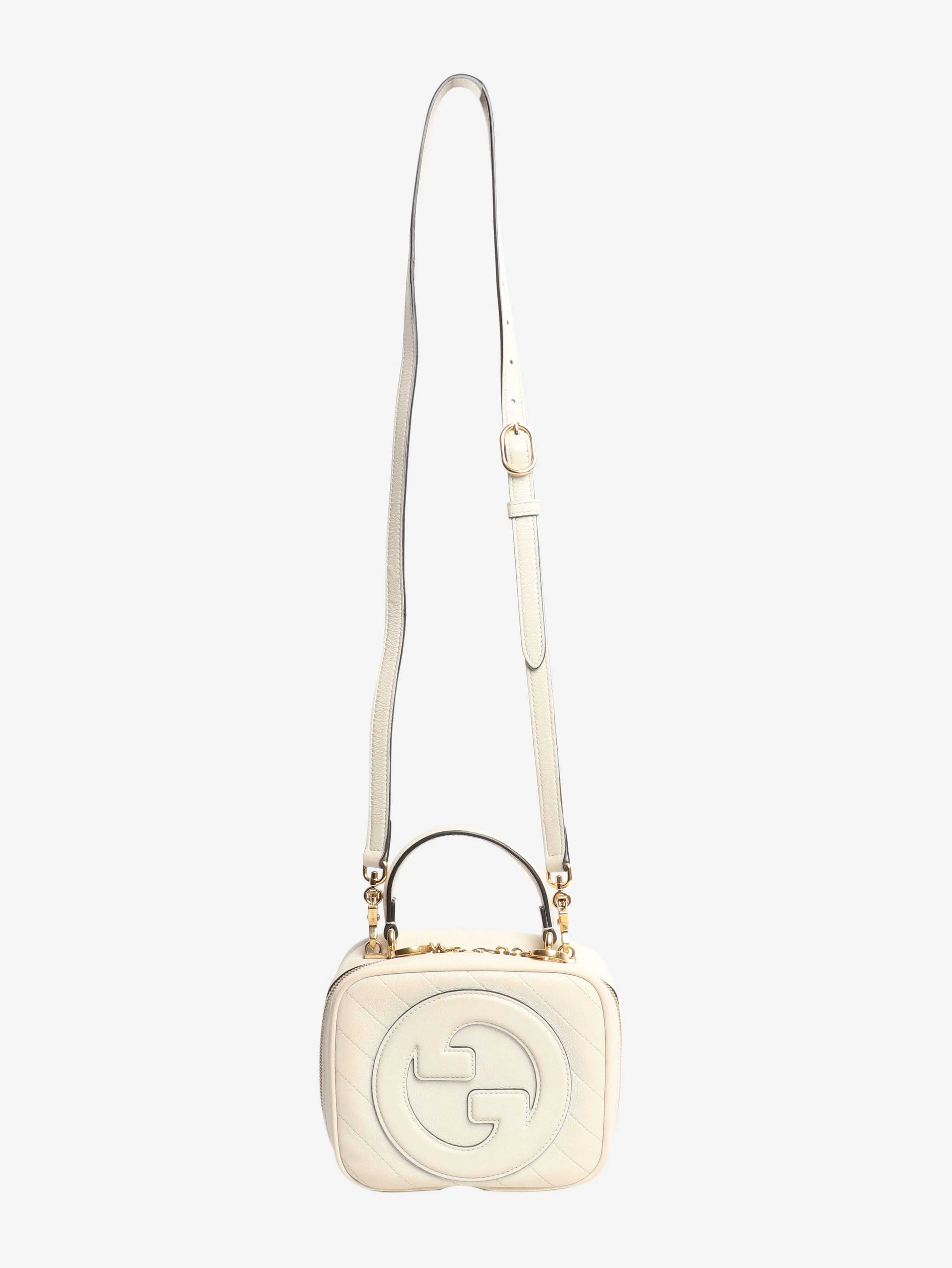 Cream Blondie leather top handle bag - Image 2