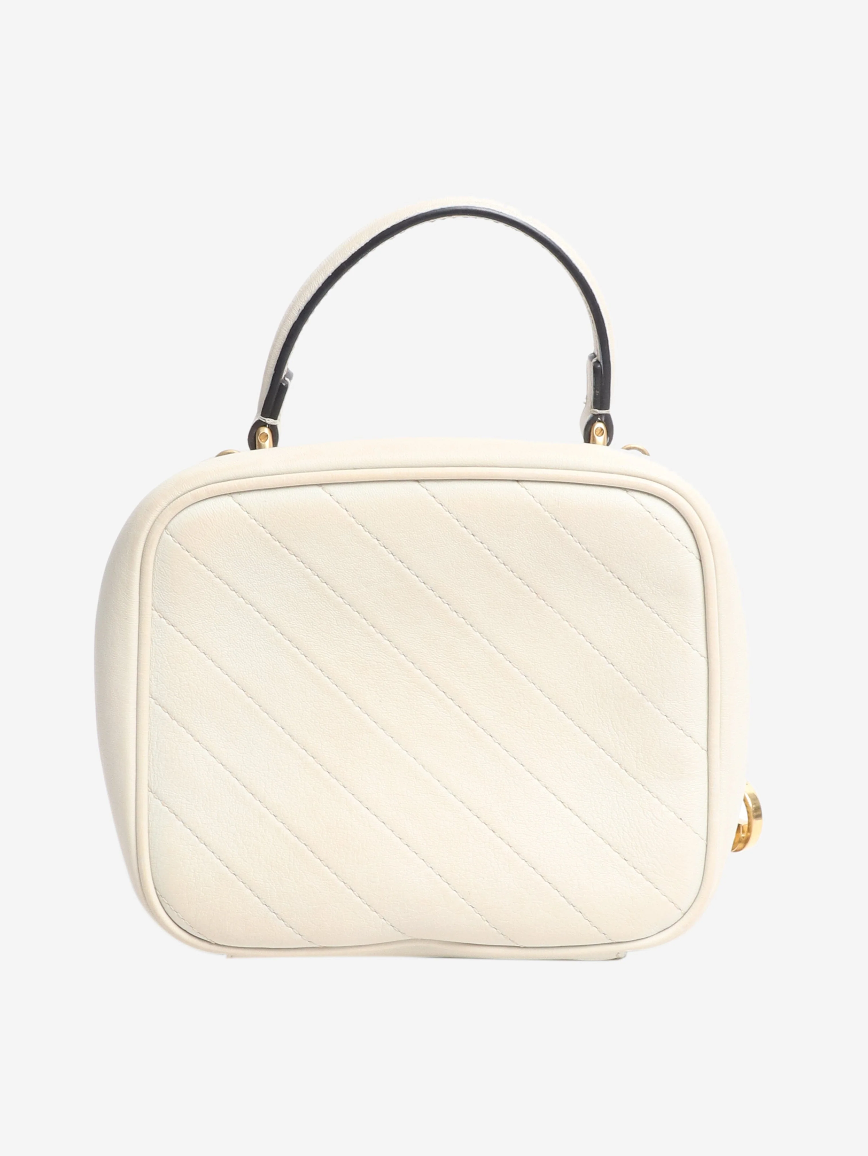 Cream Blondie leather top handle bag - Image 3