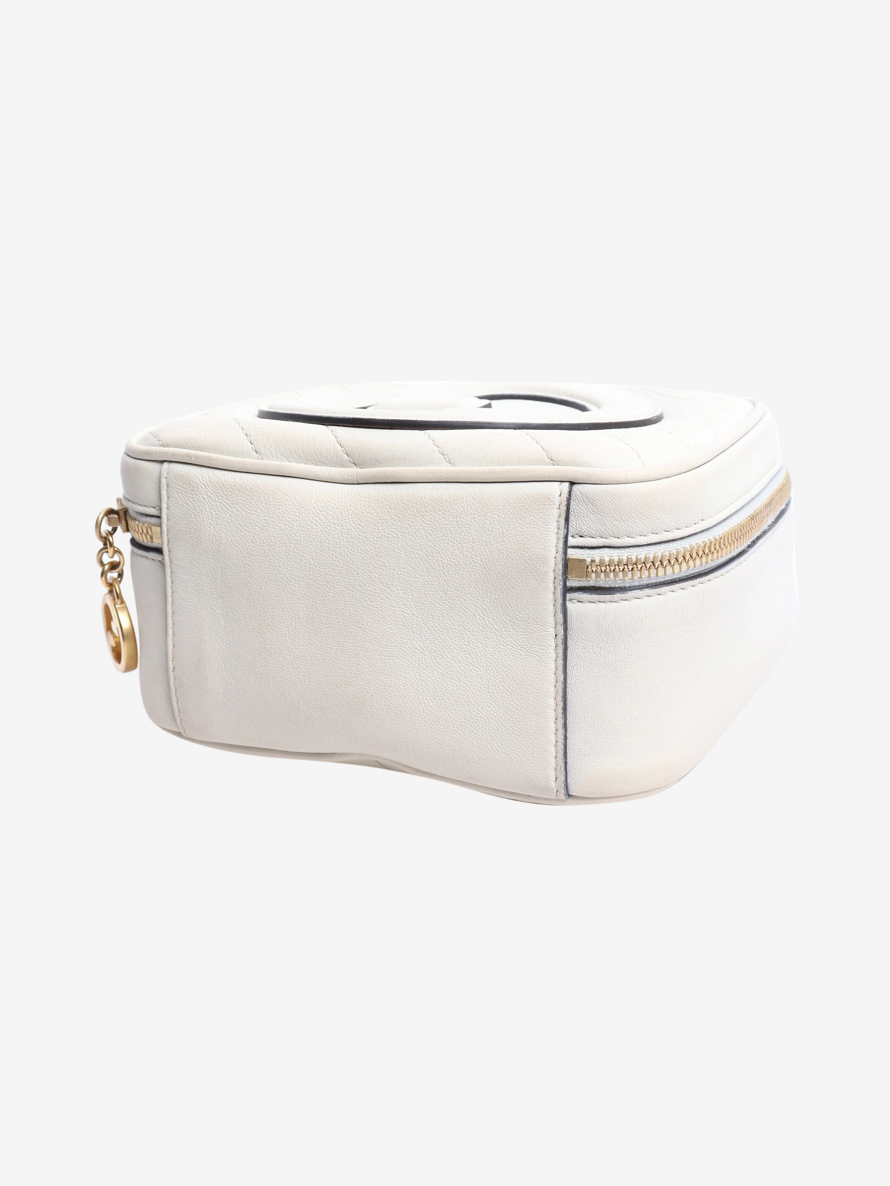 Cream Blondie leather top handle bag - Image 5