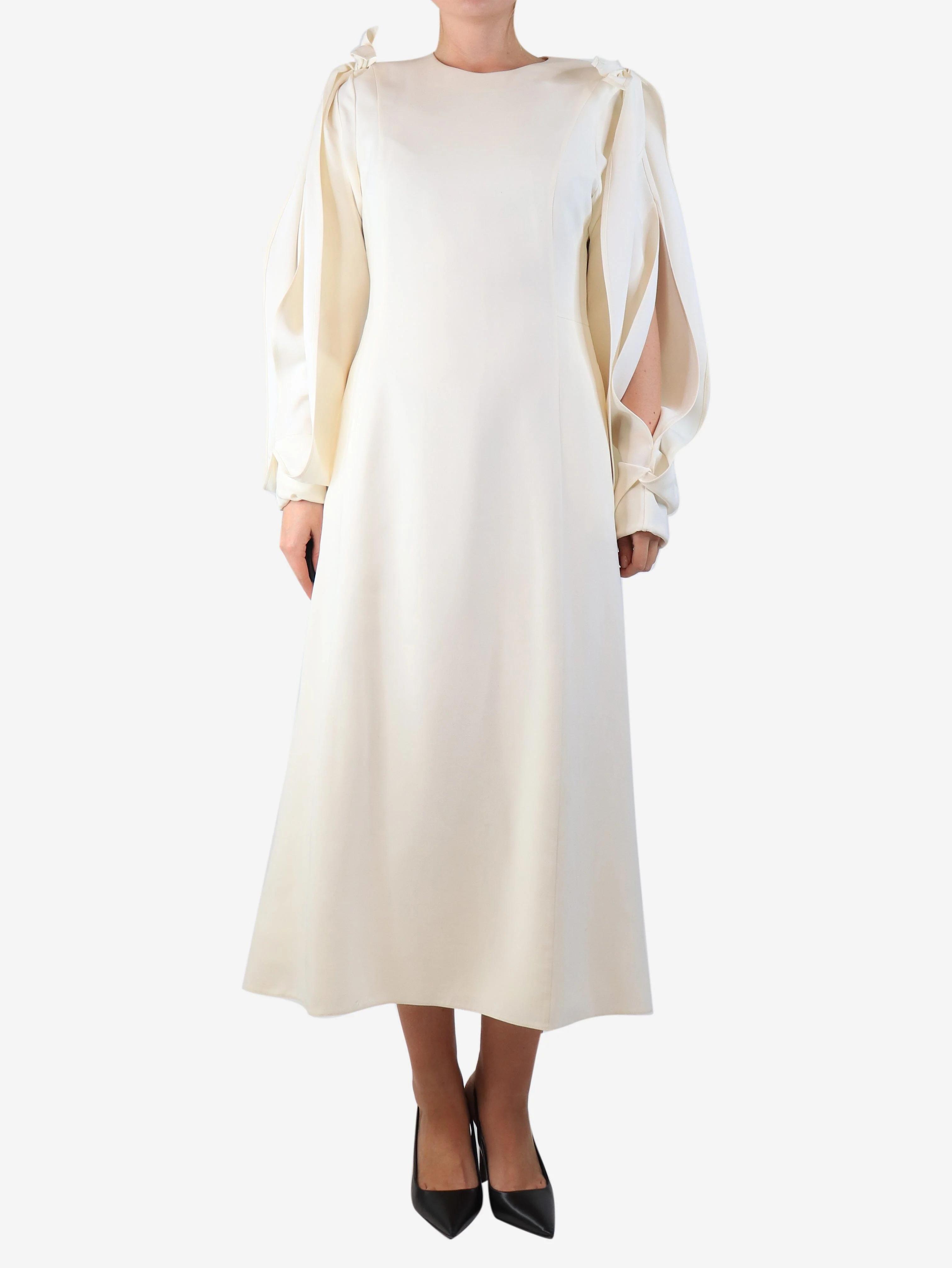 Cream Carlotta cape gown - size