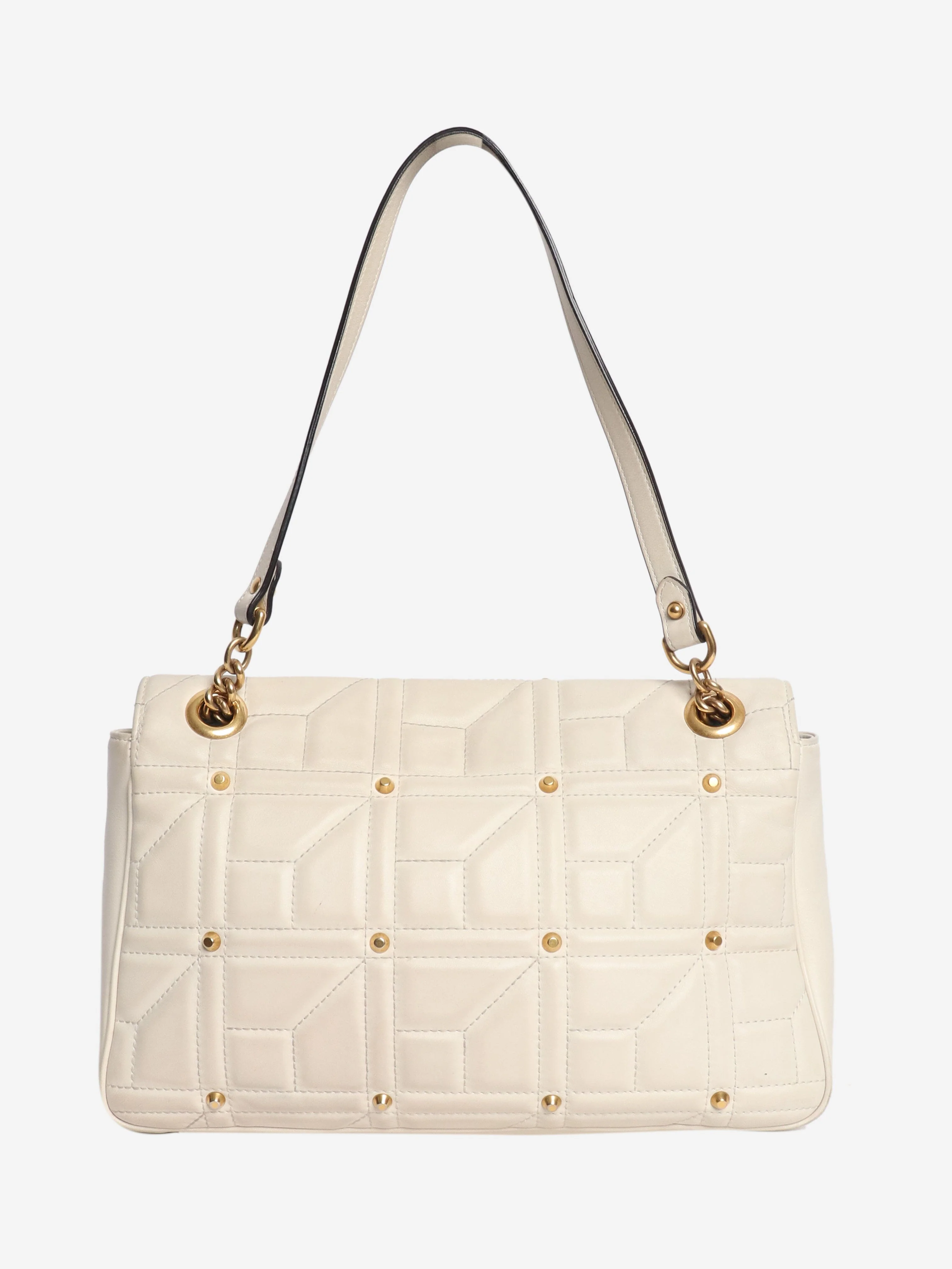 Cream GG Marmont quilted leather shoulder bag - Image 4