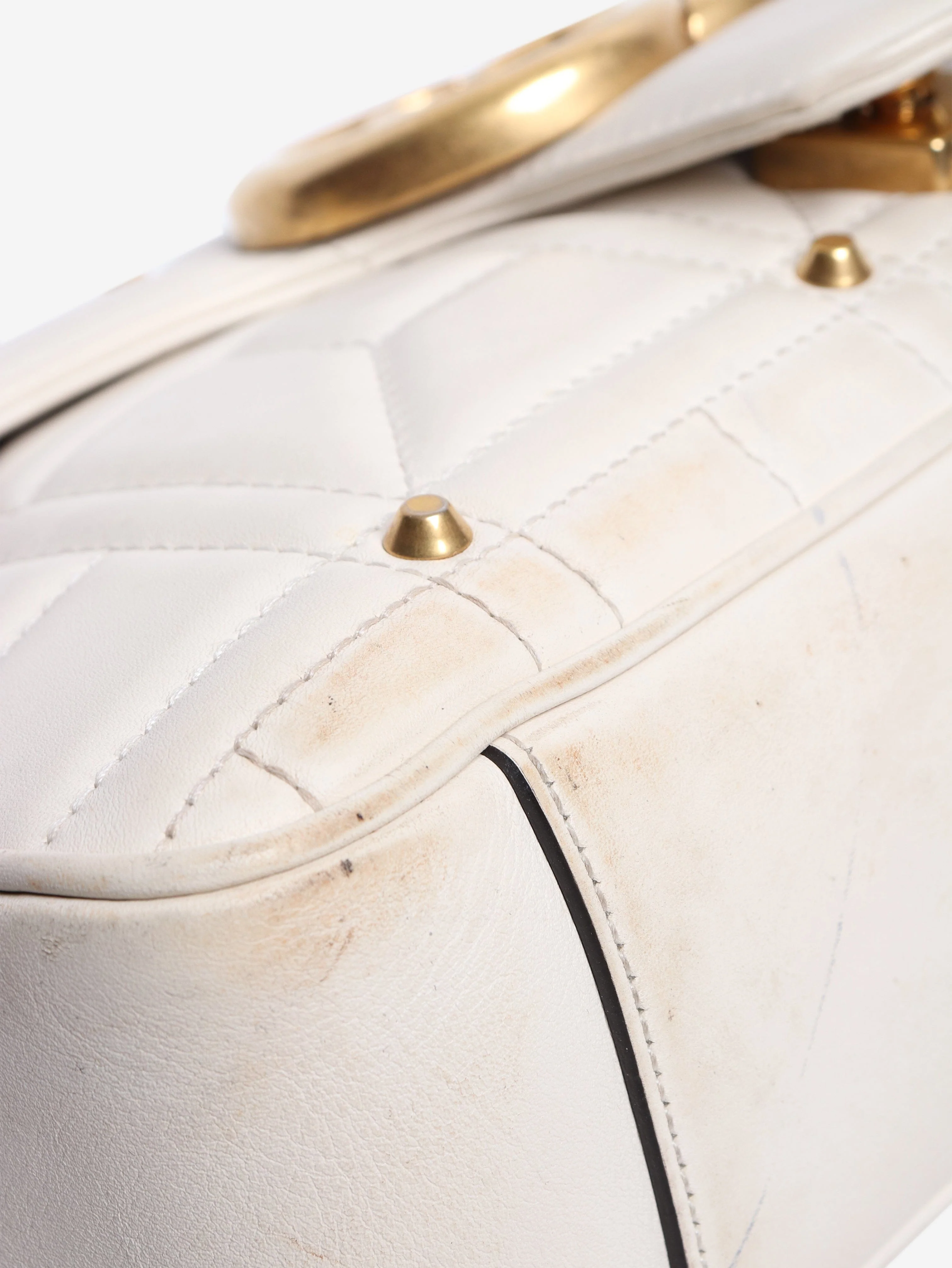 Cream GG Marmont quilted leather shoulder bag - Image 6