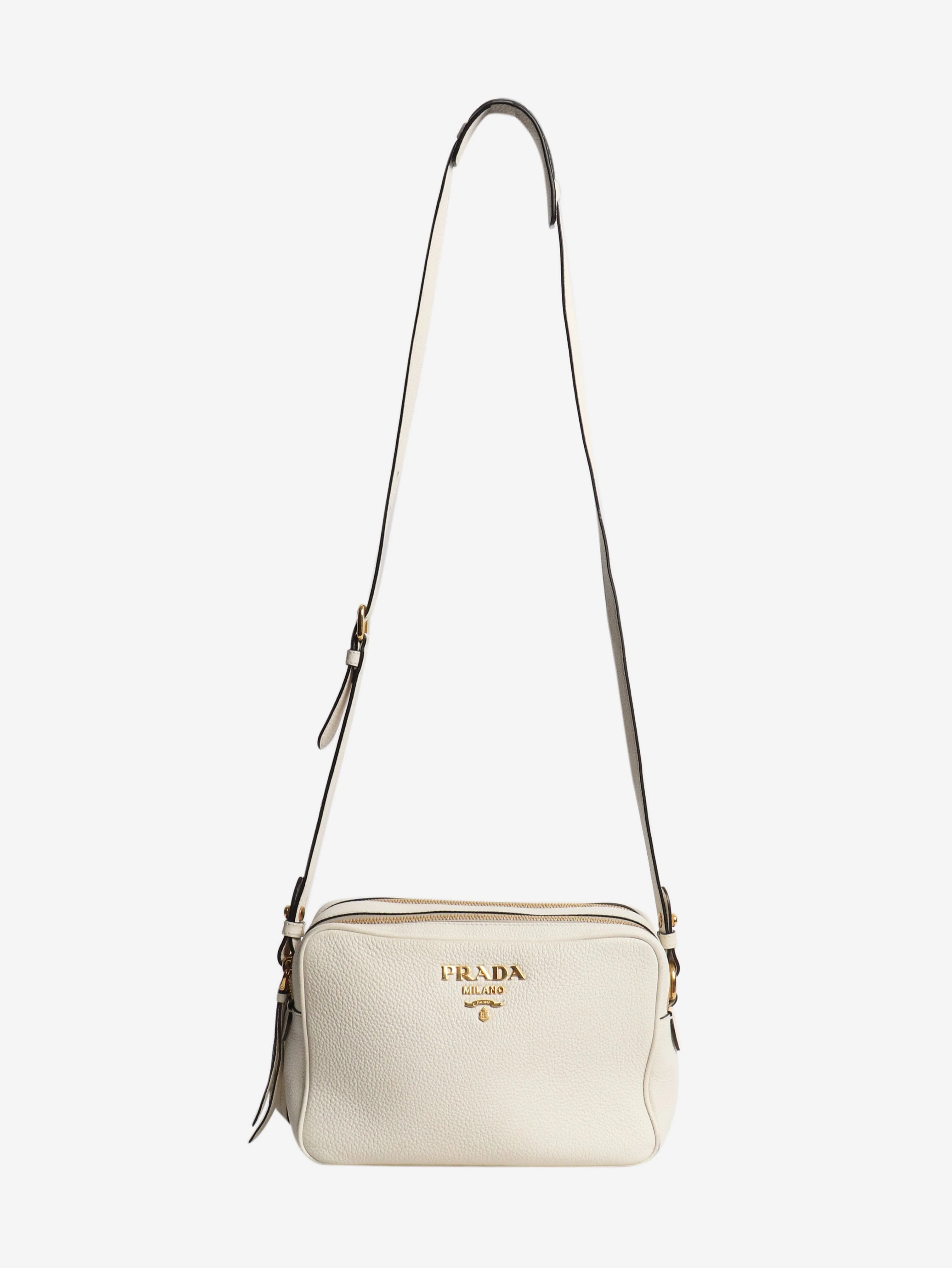 Cream leather crossbody bag - Image 2