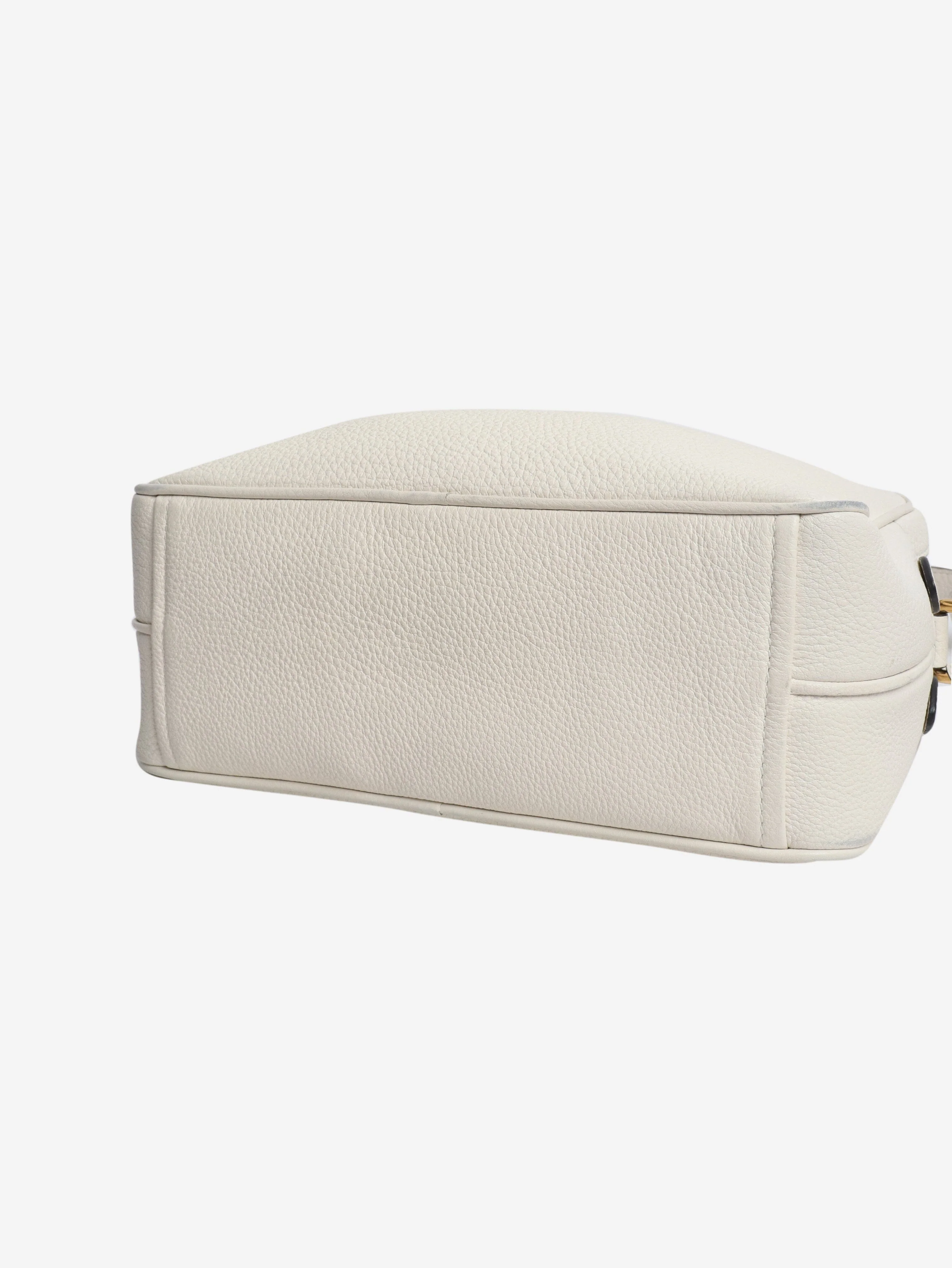 Cream leather crossbody bag - Image 3