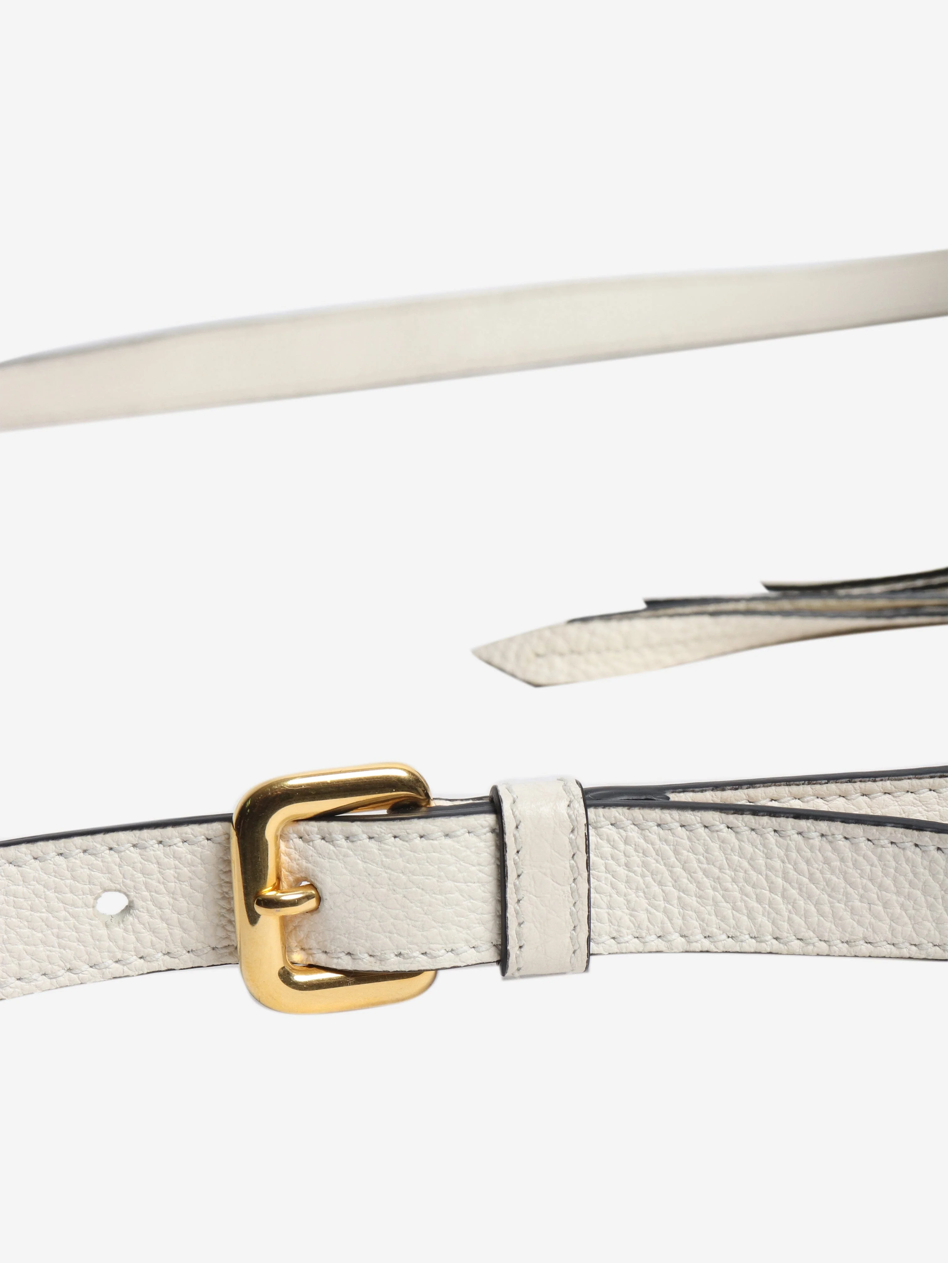 Cream leather crossbody bag - Image 4