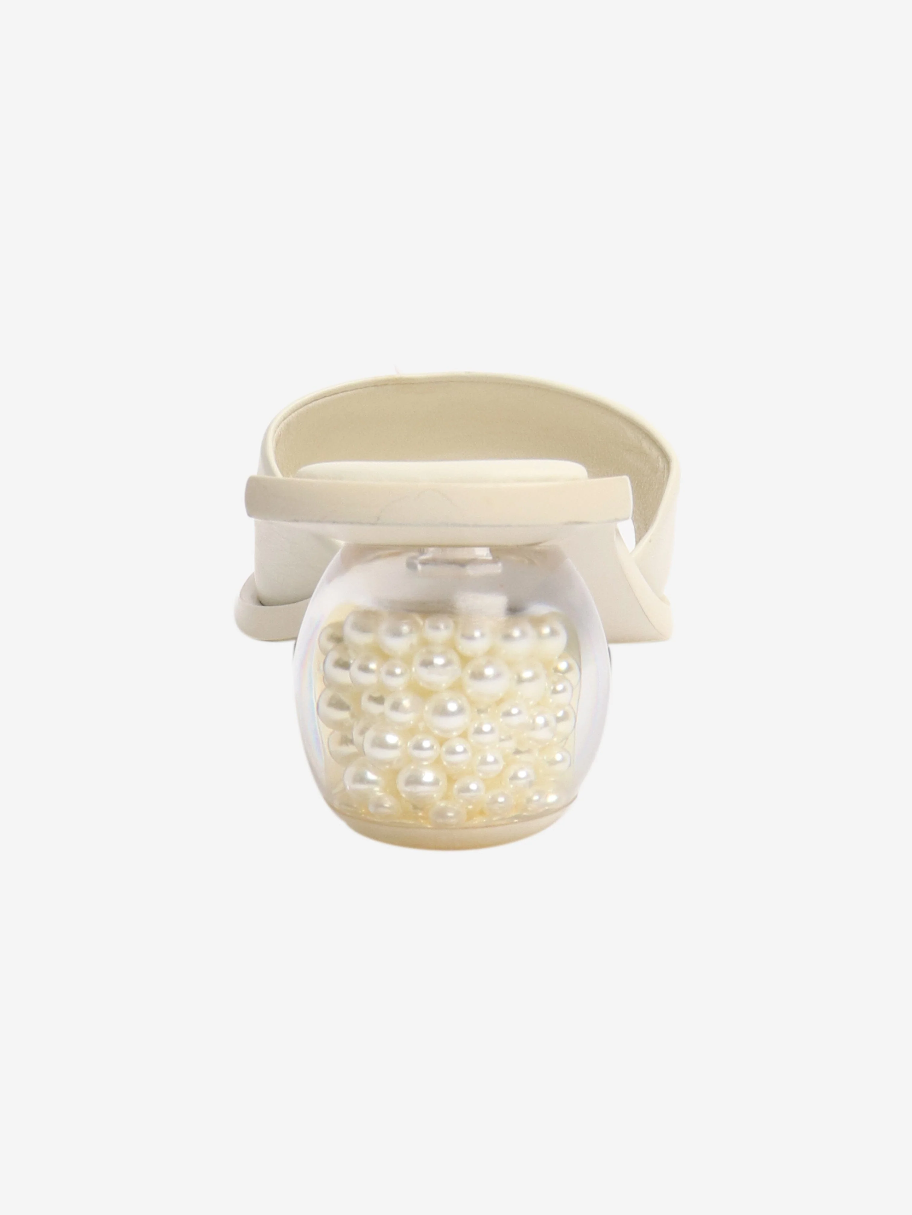 Cream slides with pearl detail - size EU 36 (UK 3) - Image 3