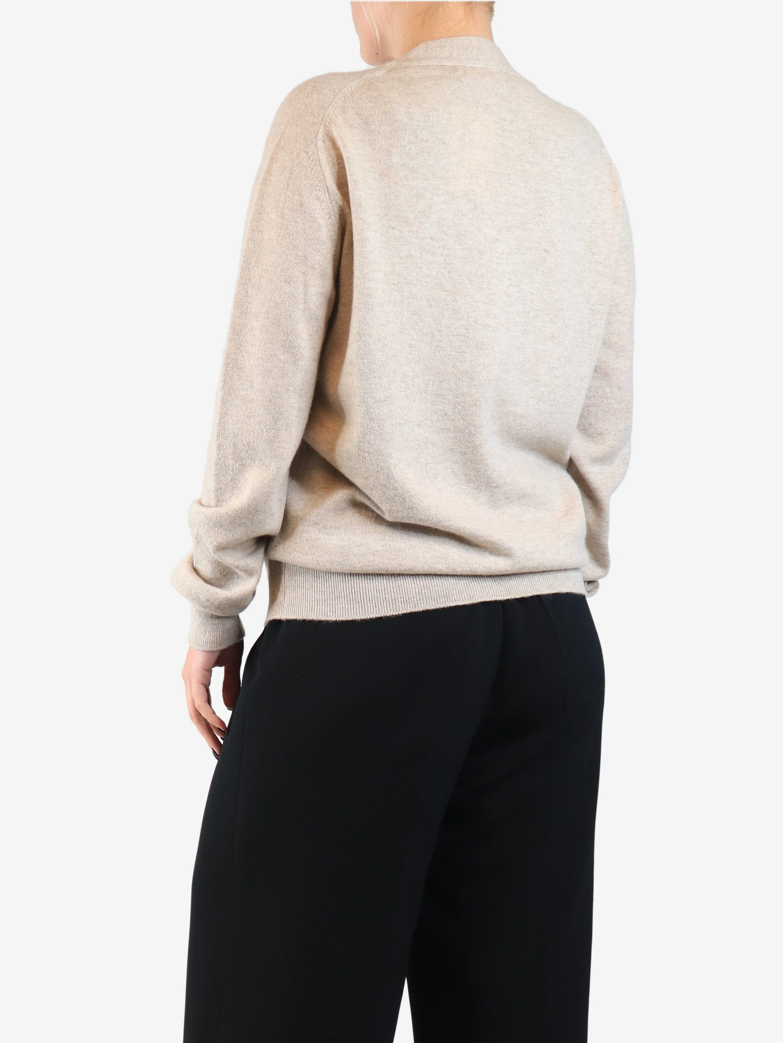 Neutral cashmere cardigan - size L - Image 2