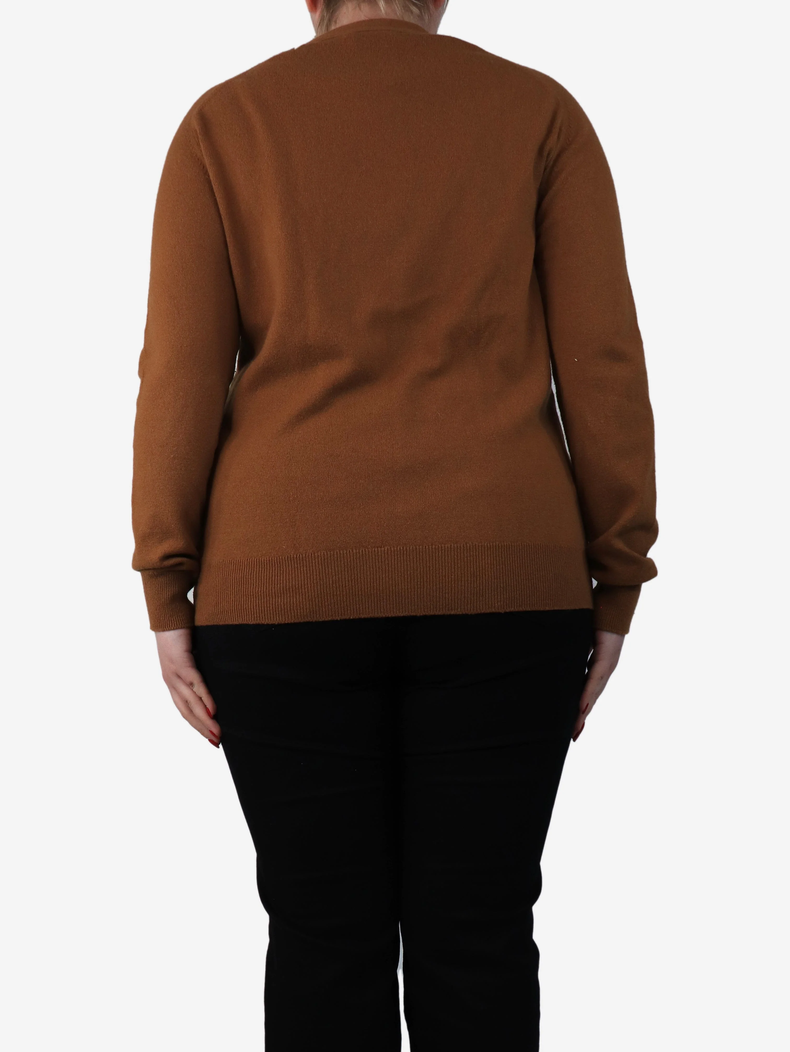 Tan Boyfriend cardigan - size L - Image 2