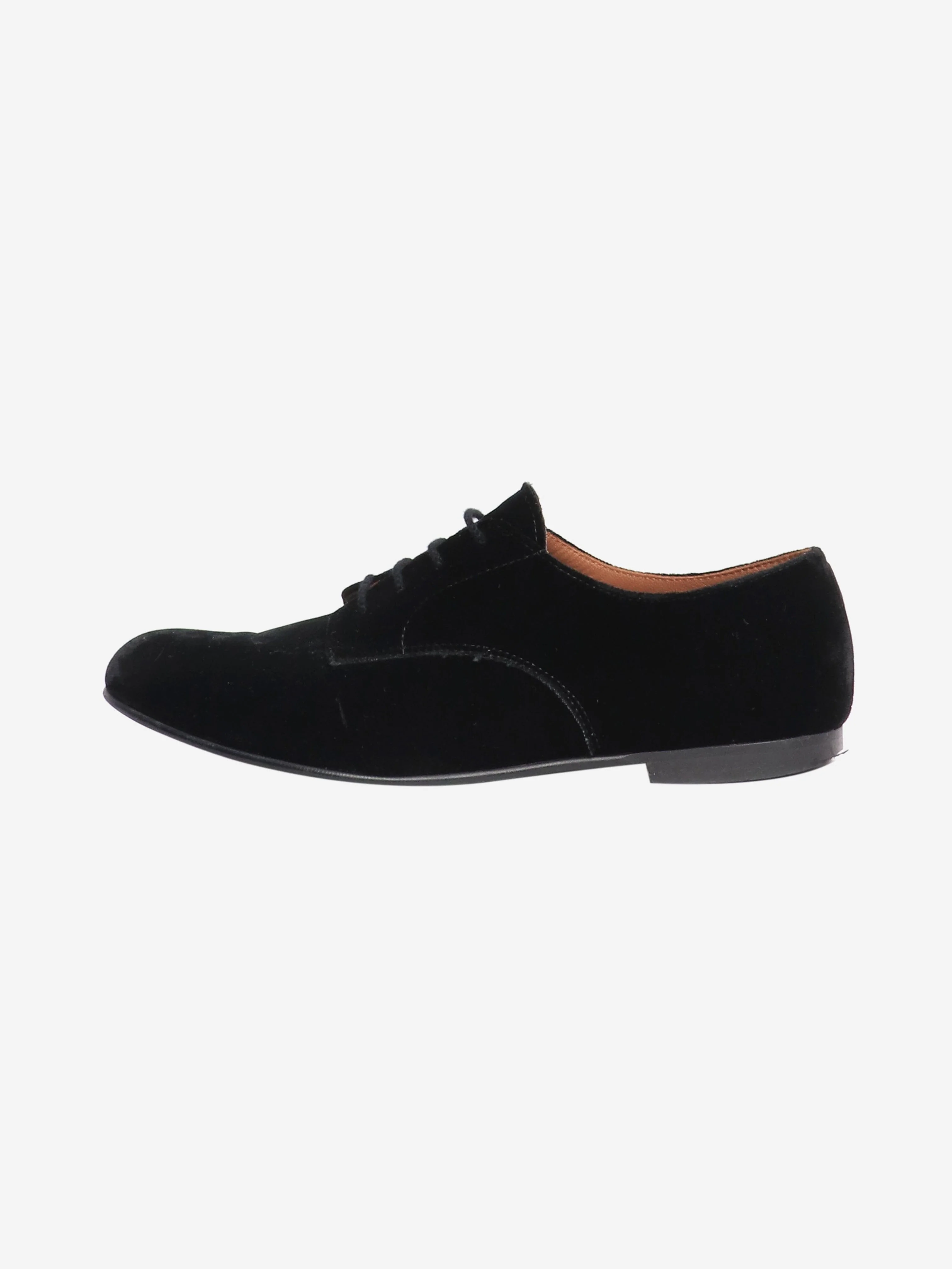 Black velvet lace-up shoes - size EU 40