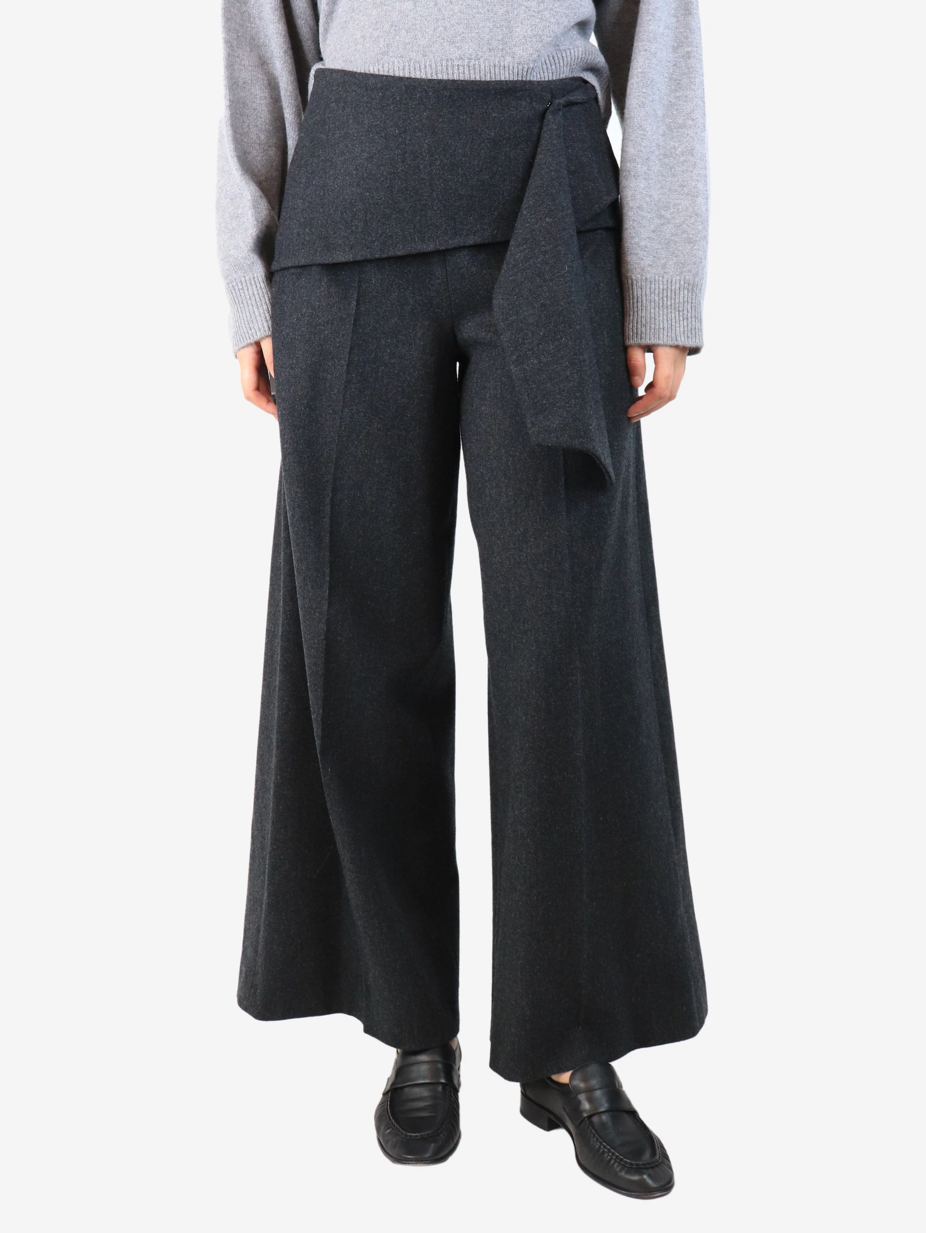 Dark grey double layered trousers - size UK 10